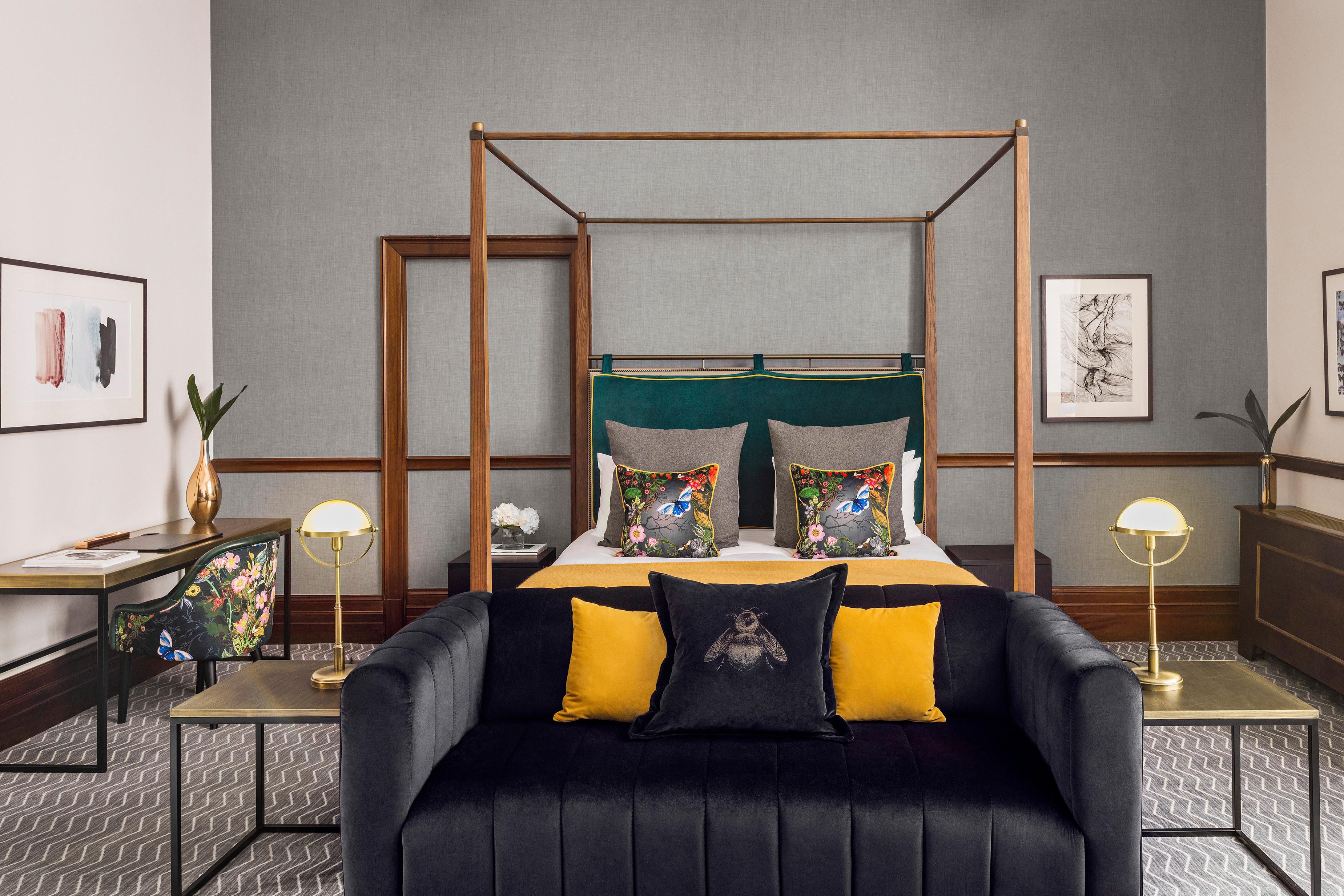 King sized bed in a 5-star suite