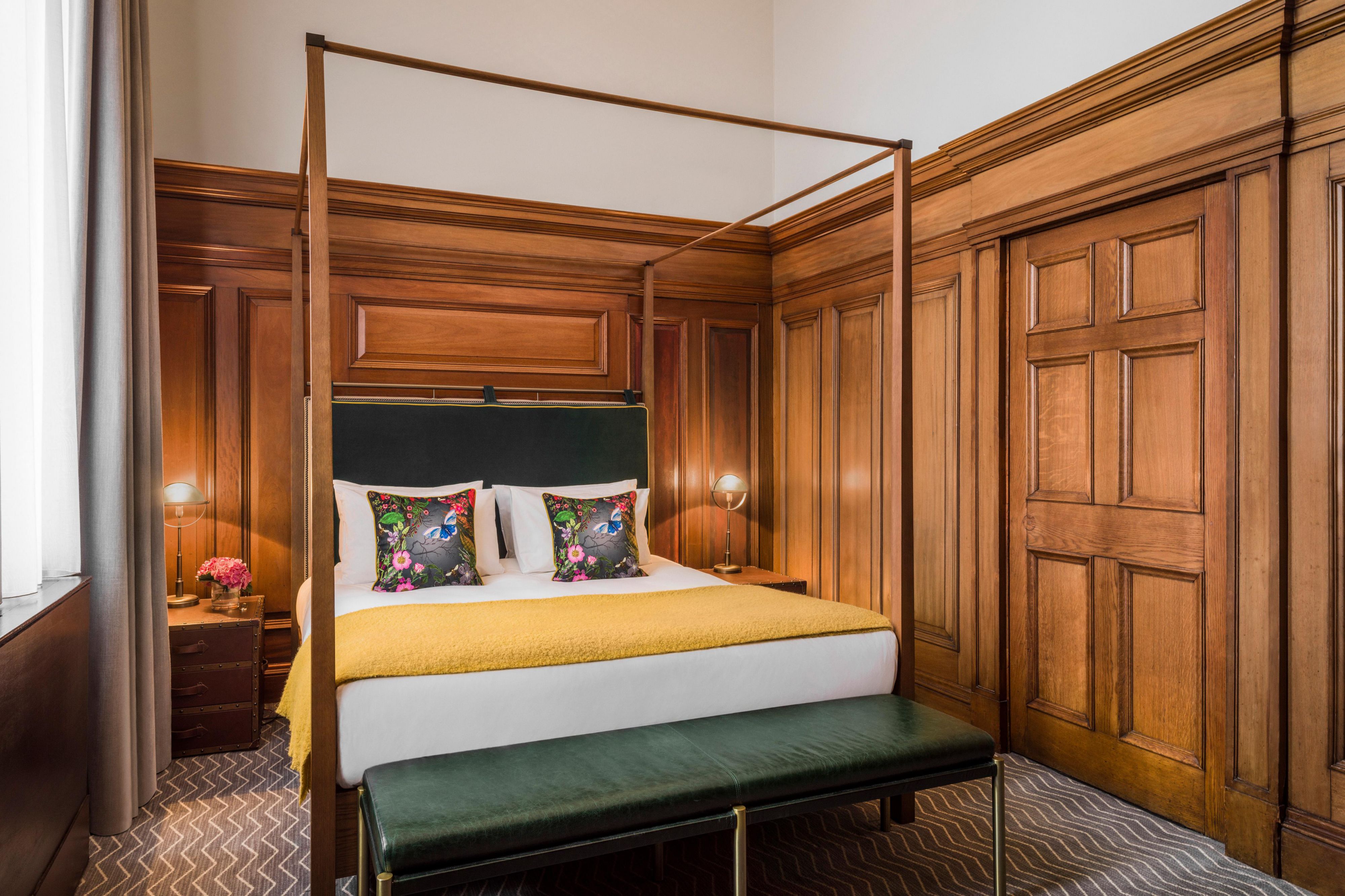 King sized bed in a luxury suite