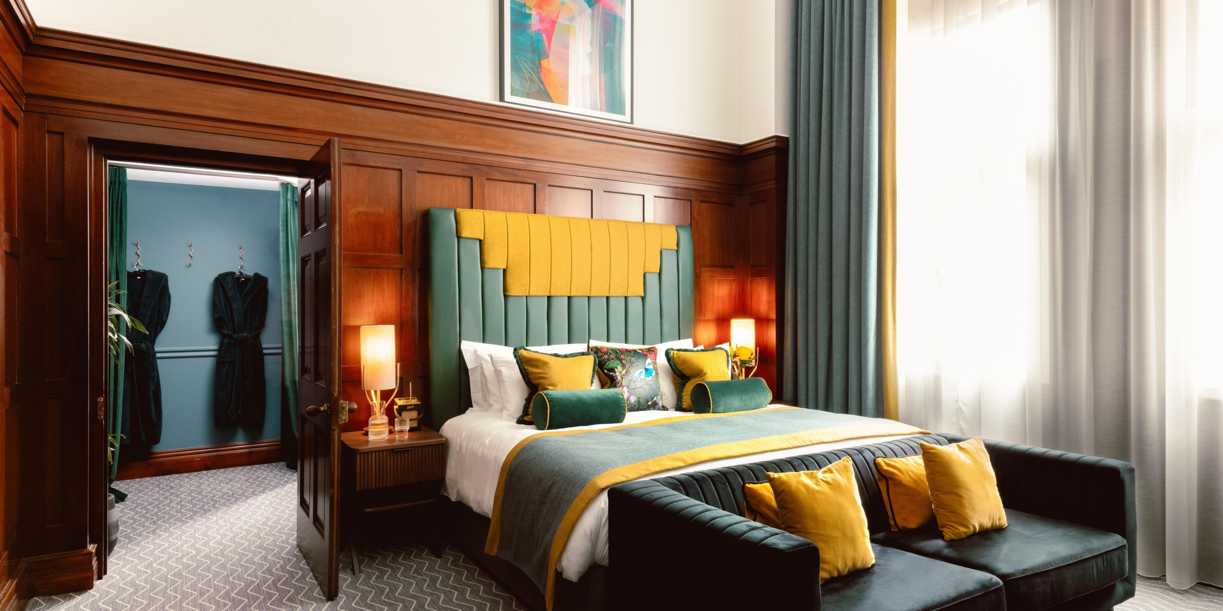 Master bedroom with Emperor bed connecting to dressing room