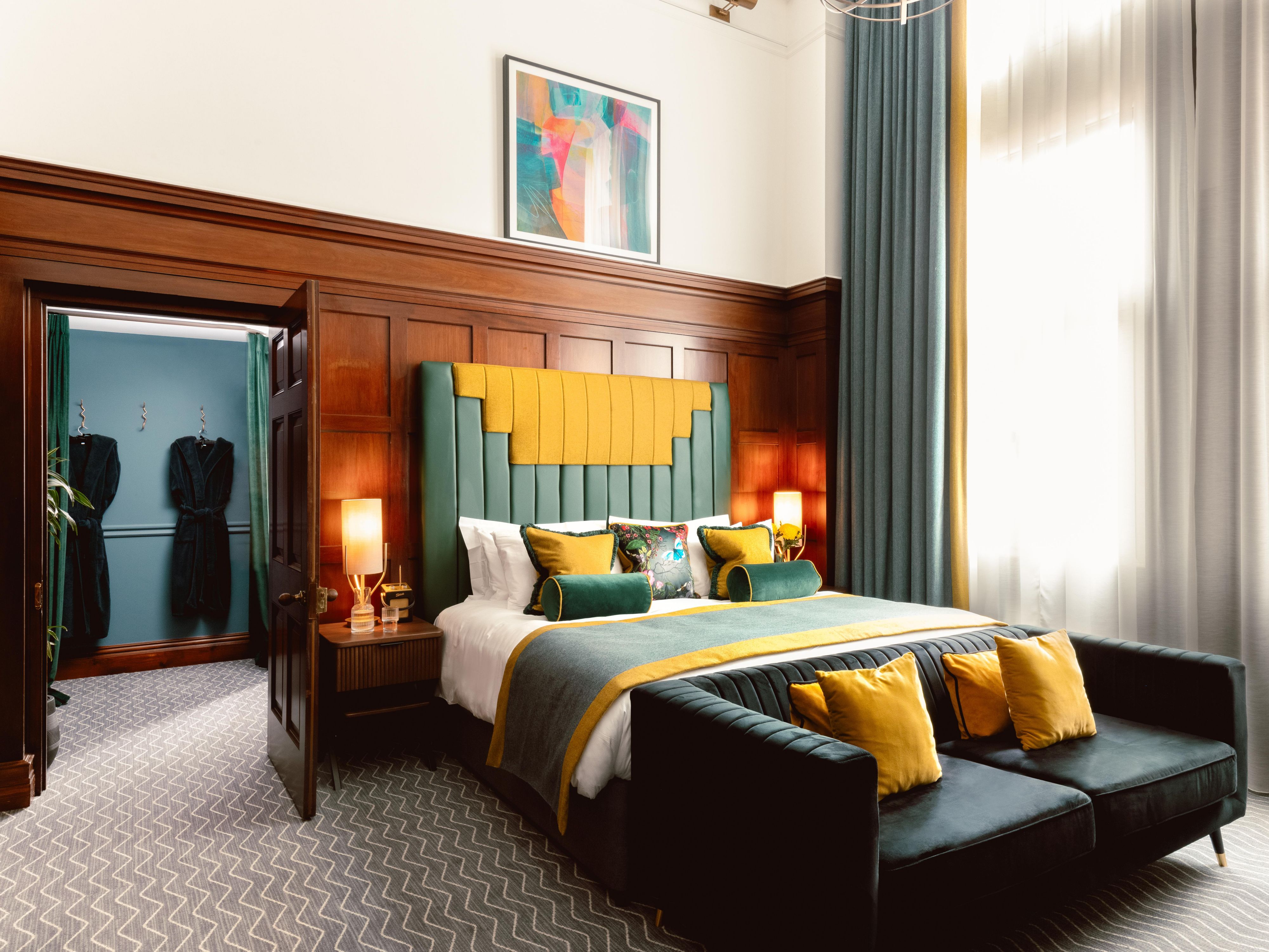 Master bedroom with Emperor bed connecting to dressing room