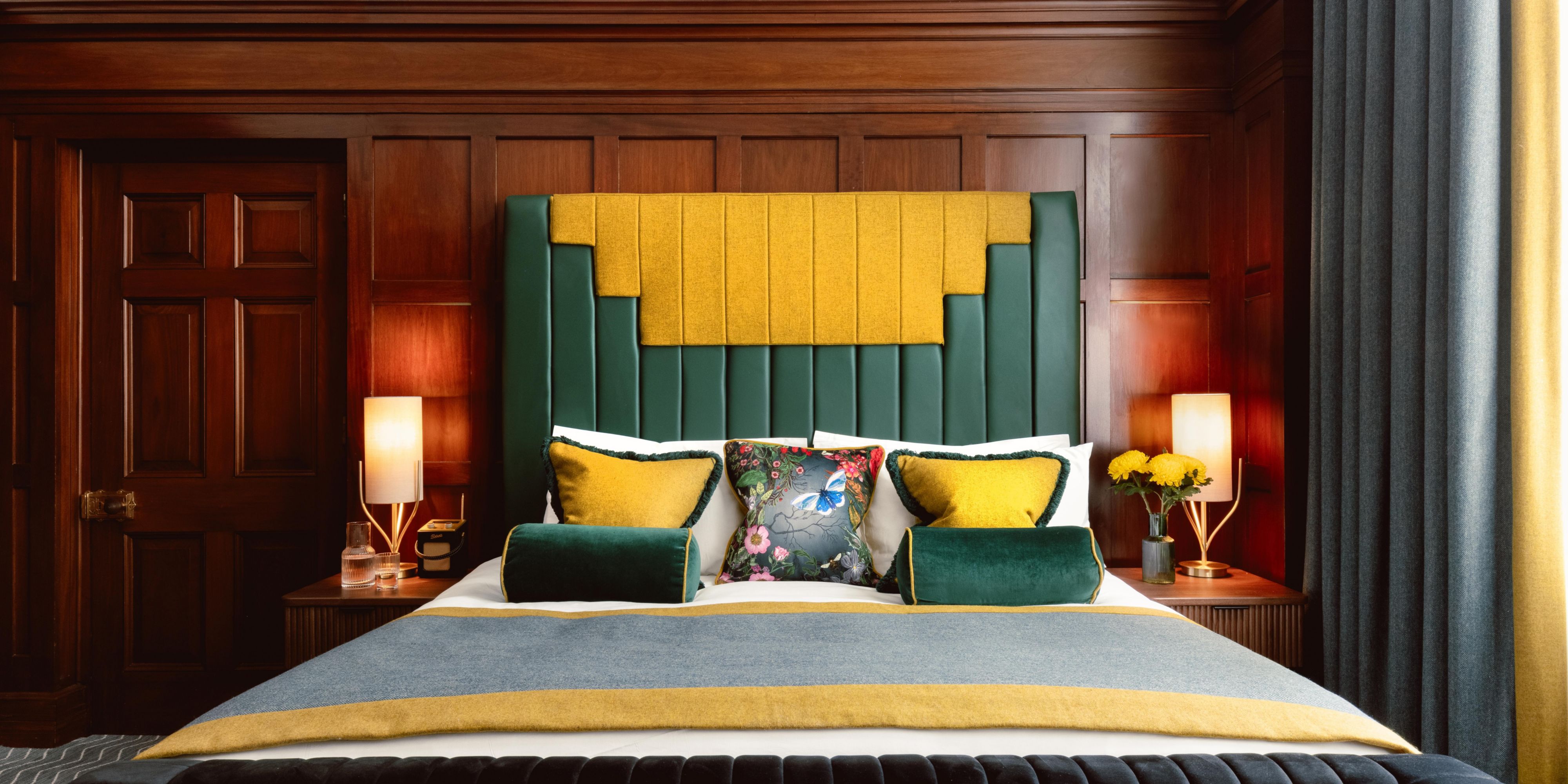 Super king-size bed in a luxury hotel suite