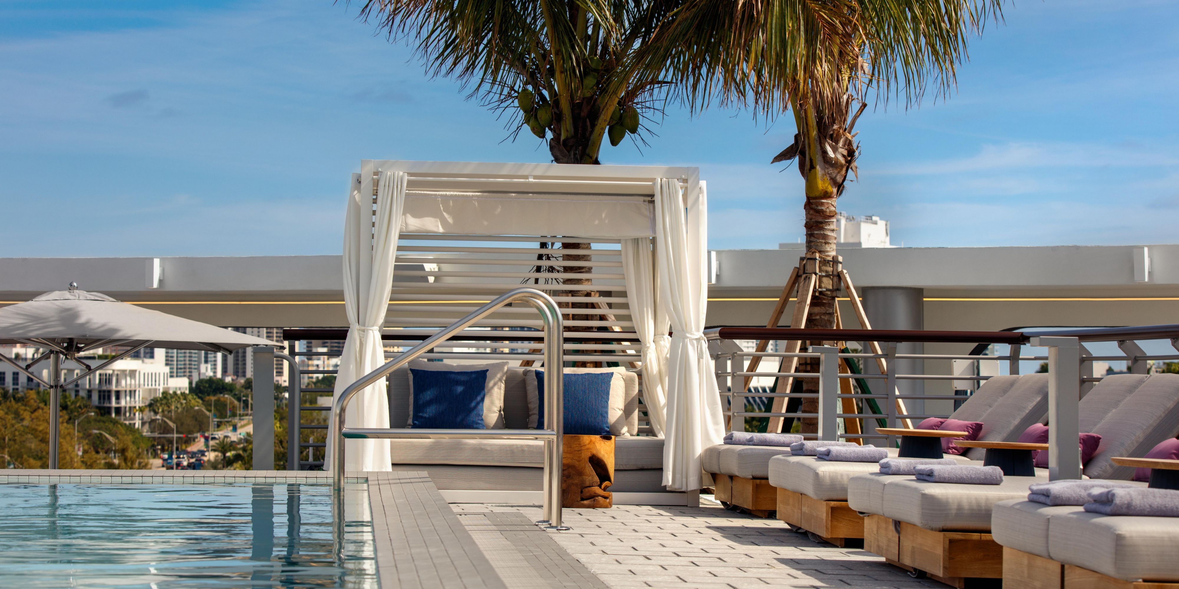 Calling all health aficionados: Wellness is in our DNA at Kimpton Hotel Palomar. Mix views with vinyasas at a rooftop yoga class, sculpt and burn at the fitness center, or try a specialty class through our nearby fitness partners. When it's time to hydrate, a variety of fresh juices and java concoctions await you on site.