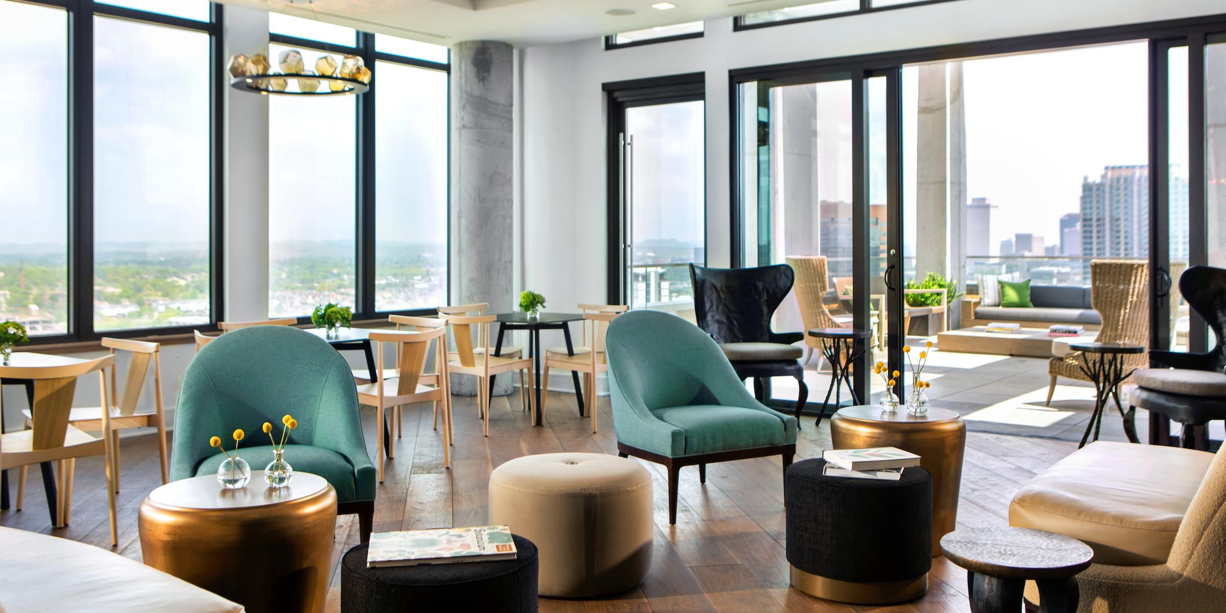 Experience the height of elegance at Woodlea, our exclusive rooftop event space perched high above the city. Perfect for special occasions and meetings, Woodlea offers a sophisticated atmosphere with stunning Midtown views that set the stage for unforgettable moments.