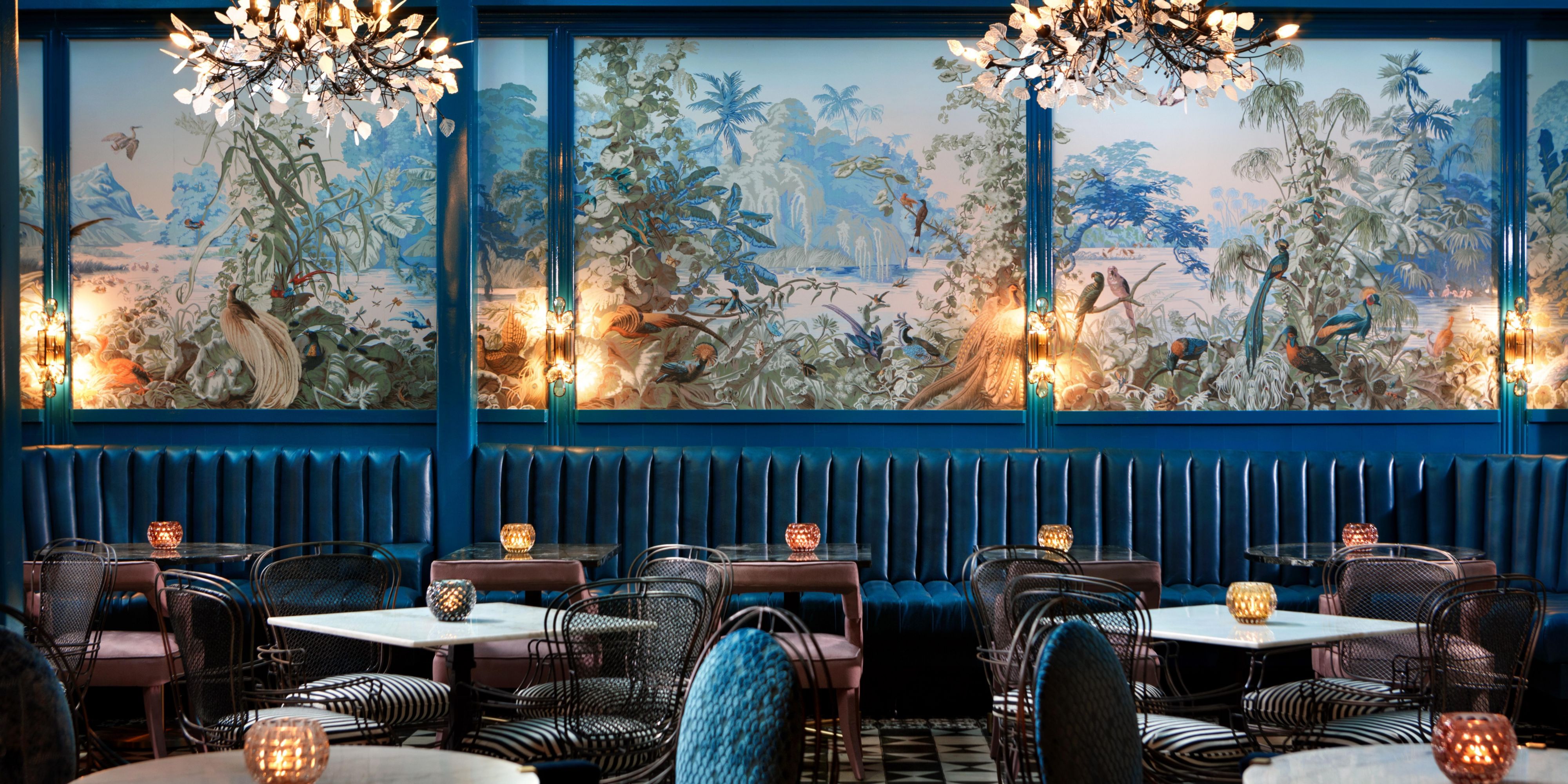 Decked out in furniture that spans several eras, mosaic-tiled floors, vintage area rugs, and a menagerie of prints and patterns, the Peacock Room is a buzzing, boisterous place to gather day or night. Grab a cocktail from the 19th-century bar and strike up a conversation — there’s always someone interesting to talk to here.