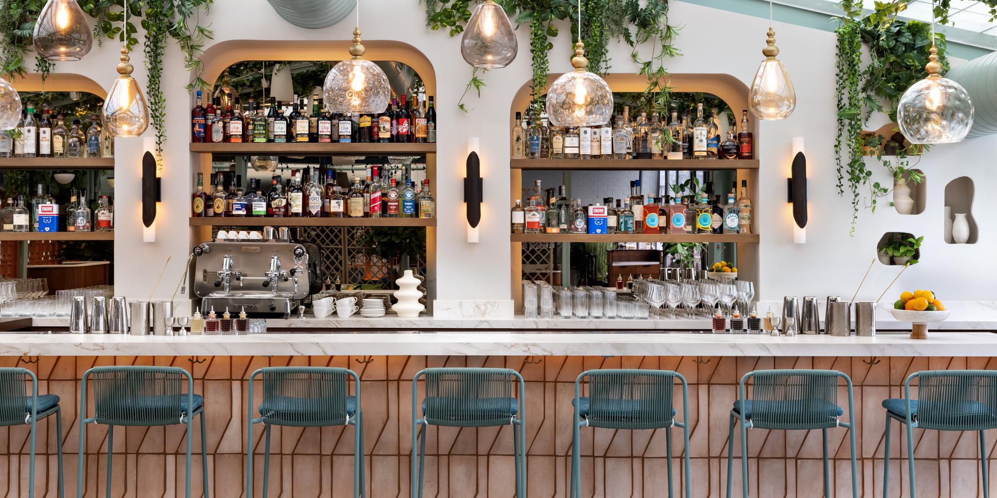 Escape to the Italian Riviera at Bar Sprezzatura, a bi level rooftop bar and restaurant inspired by the relaxed elegance of Coastal Italy.