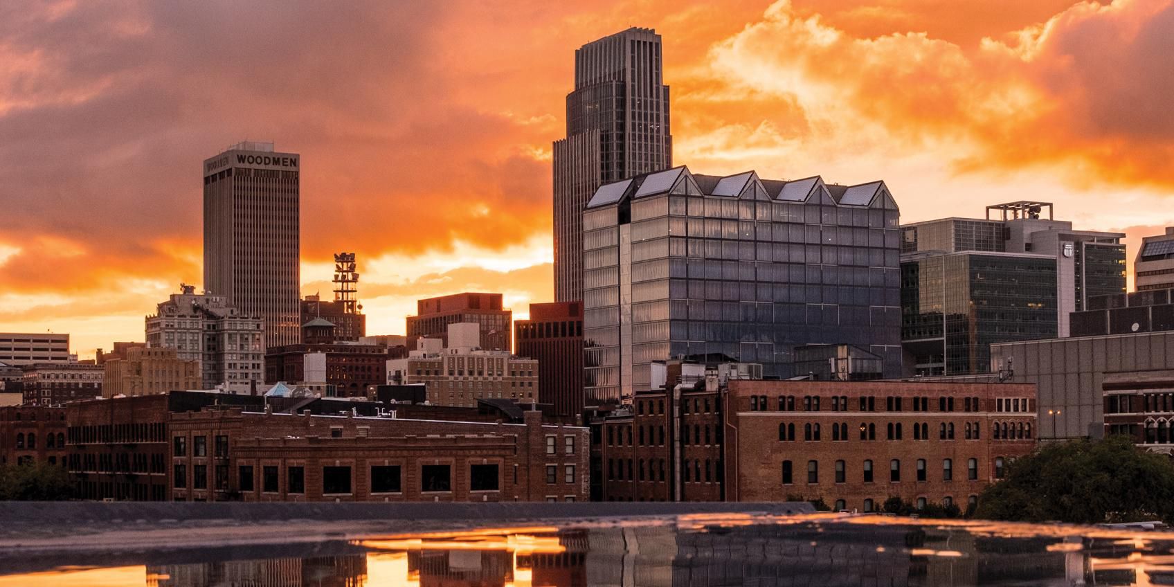 Omaha Skyline Sunset
