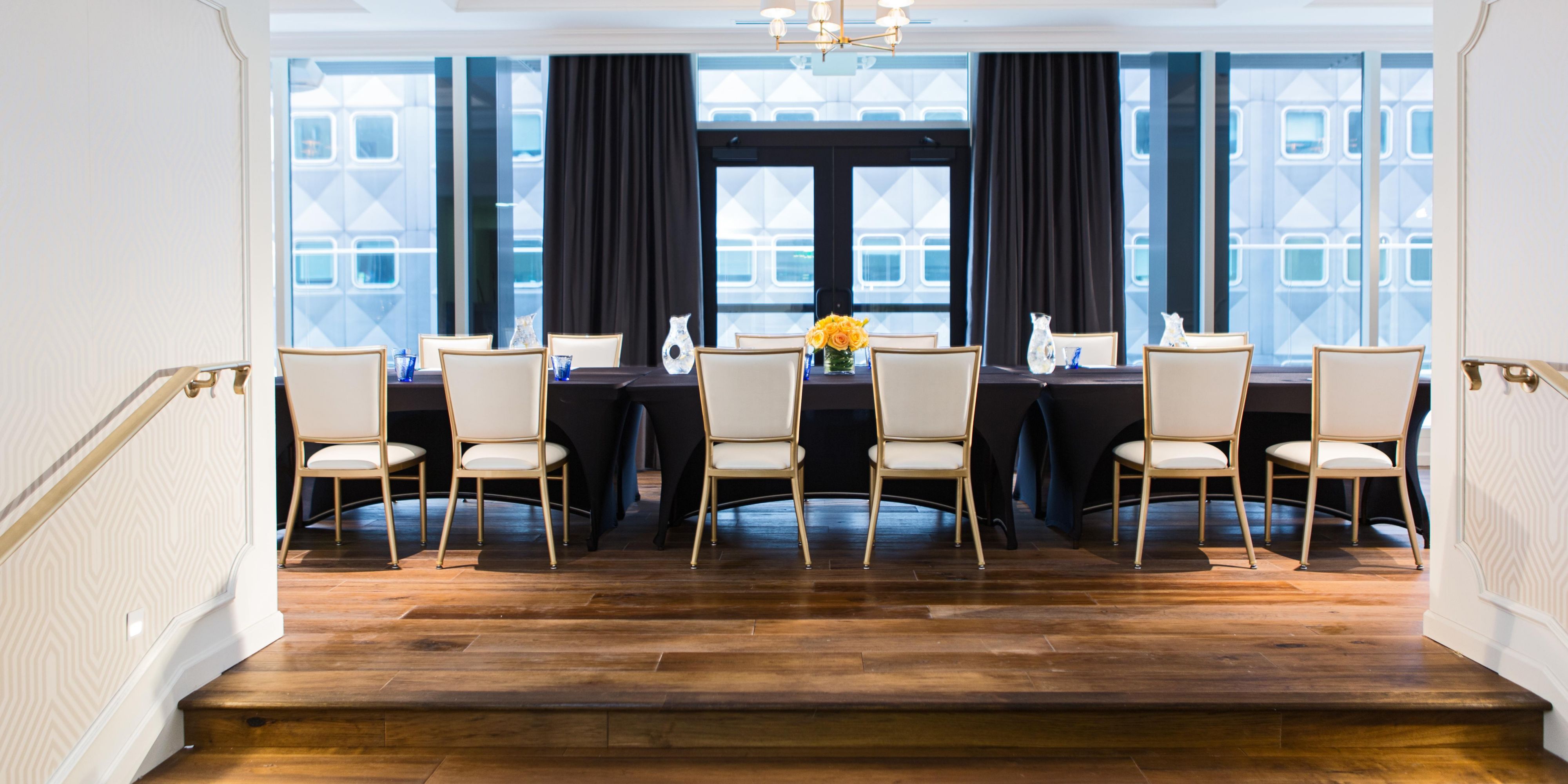 From sales pow-wows to gala fundraisers to holiday soirees, we offer a personal touch for delicious food, inspiring spaces, memorable details and thoughtful perks. With over 11,300 square feet of meeting and event space, and distinctive catering from The Commoner, we've got the room, board and bites to really bring your next event home.