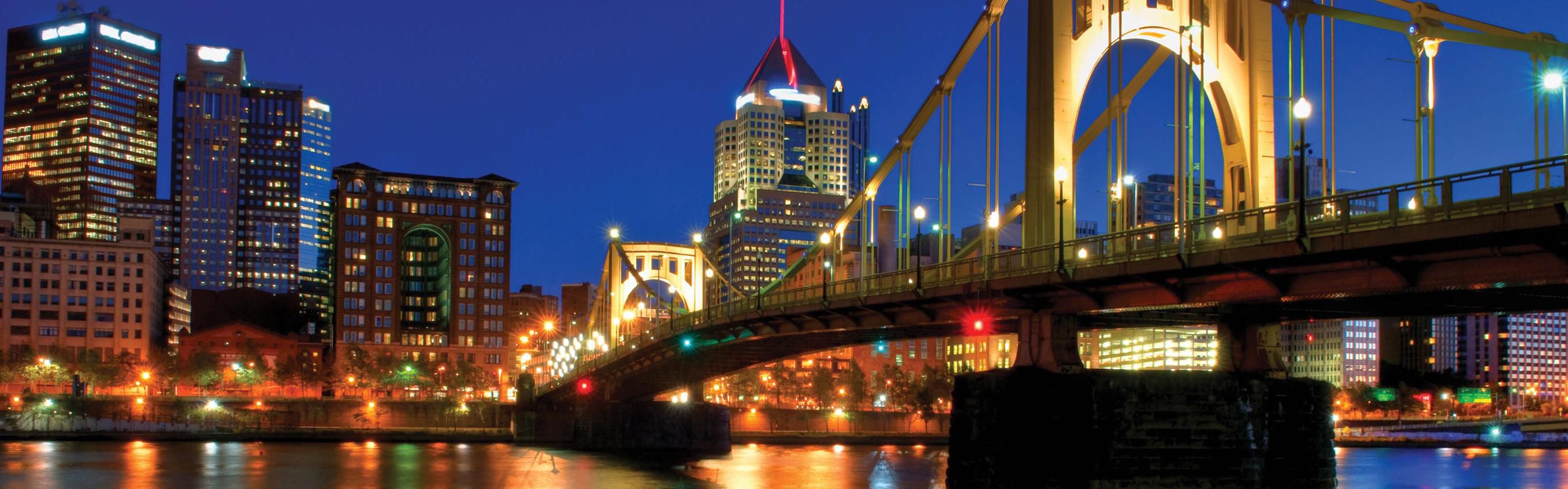 Pittsburgh Bride at Night