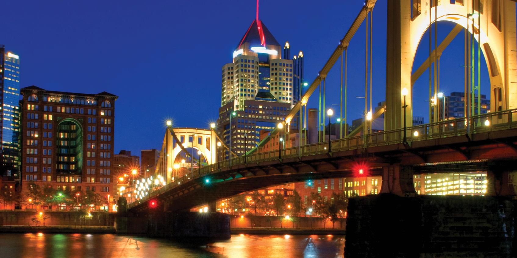Pittsburgh Bride at Night