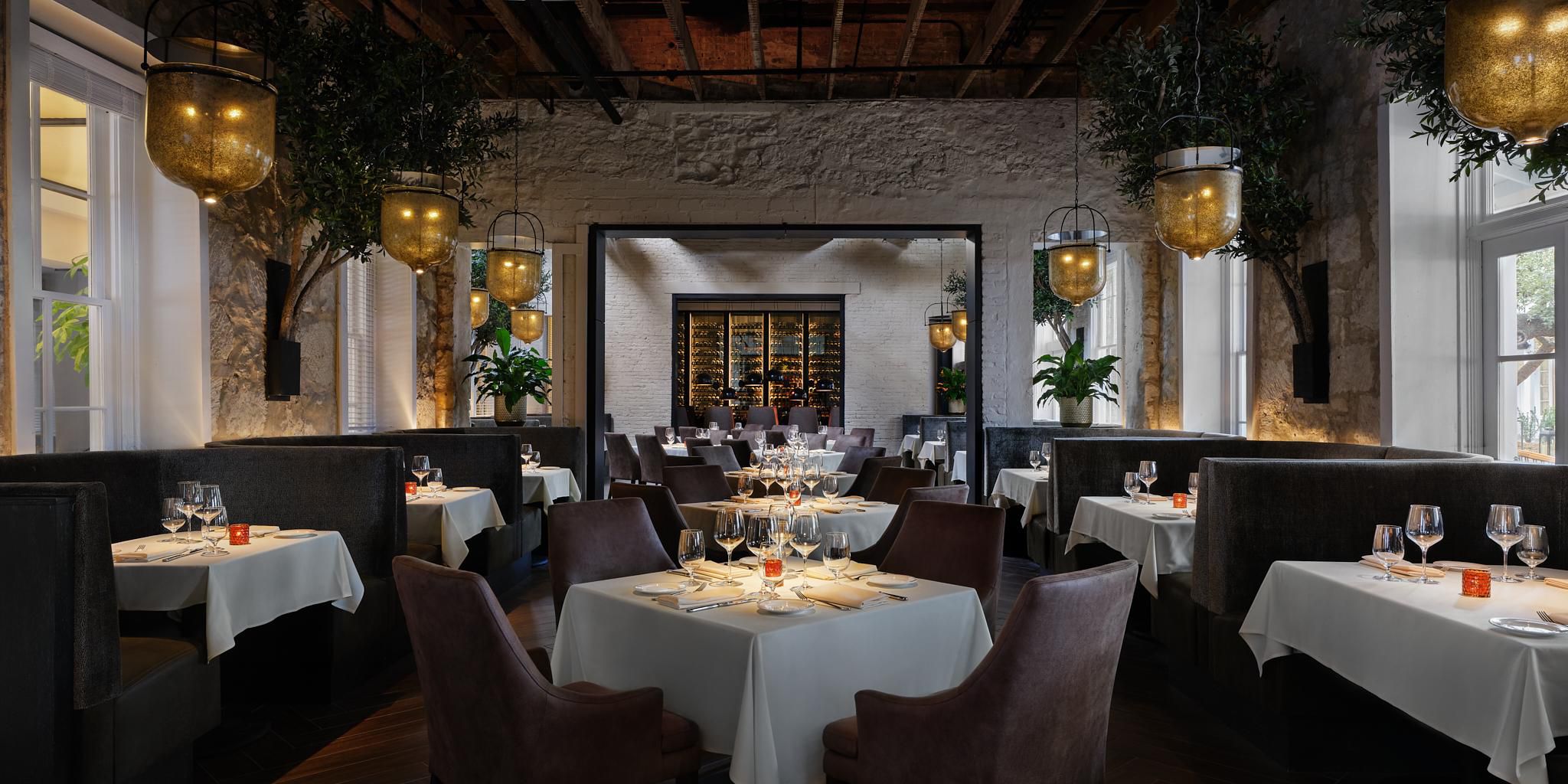 Tucked inside a 19th century schoolhouse, our two level fine dining steak and seafood restaurant is a destination. Many of the original architectural details remain, including the vaulted exposed wood ceiling. A curved oyster bar greets diners with the freshest catches of the day and the back of the space houses a gorgeous wine bar.