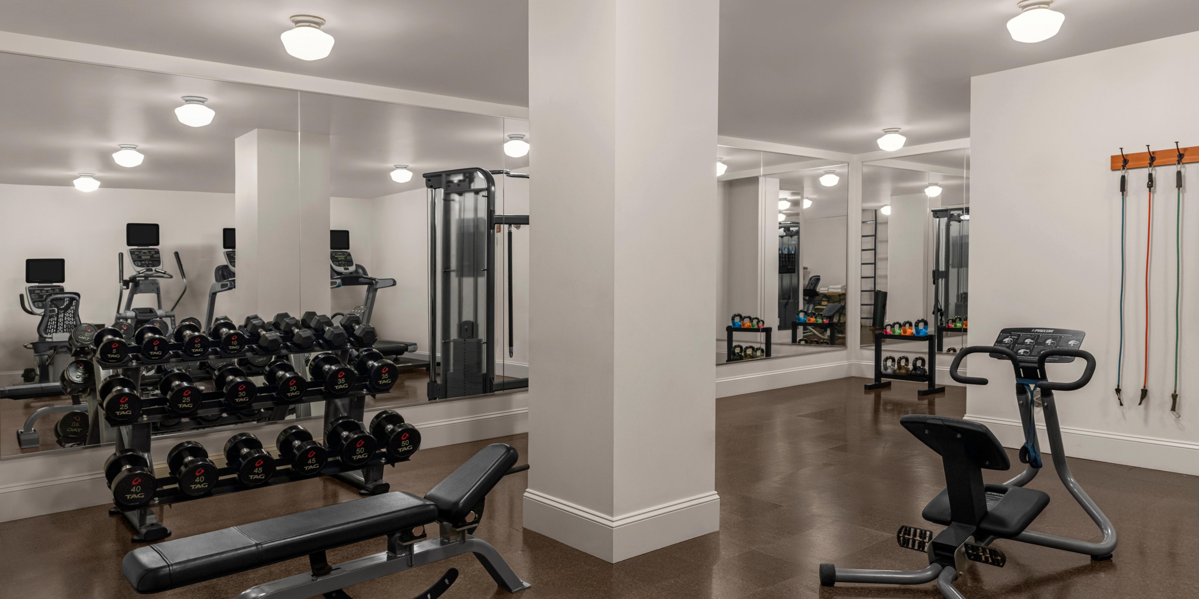 Get your workout in at our on-site fitness center, stocked with all the sweat-inducing equipment you could want. And just like the city itself, our wellness gym is open 24/7, so you can come by whenever it’s convenient for you.