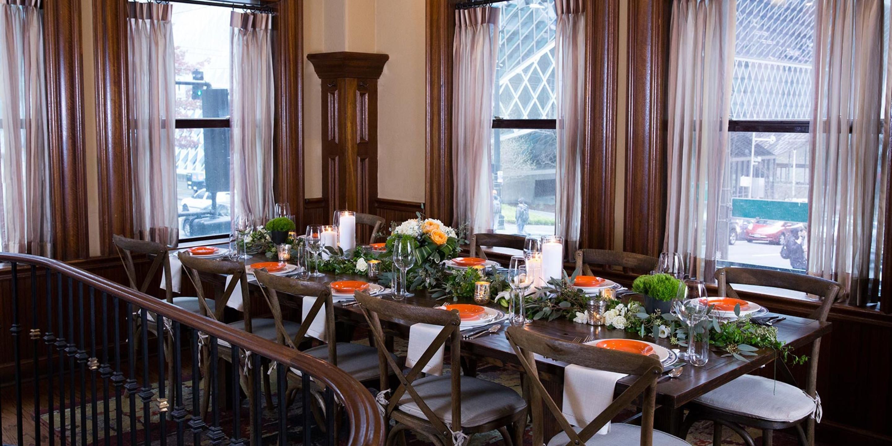 At Hotel Vintage Seattle, we can execute a full weekend’s worth of events, from a champagne toast to kick off the festivities through the rehearsal dinner, ceremony, & reception to the farewell brunch. With our charming event spaces, mouthwatering catering options, & luxurious accommodations, we’ll make each event a memorable one.