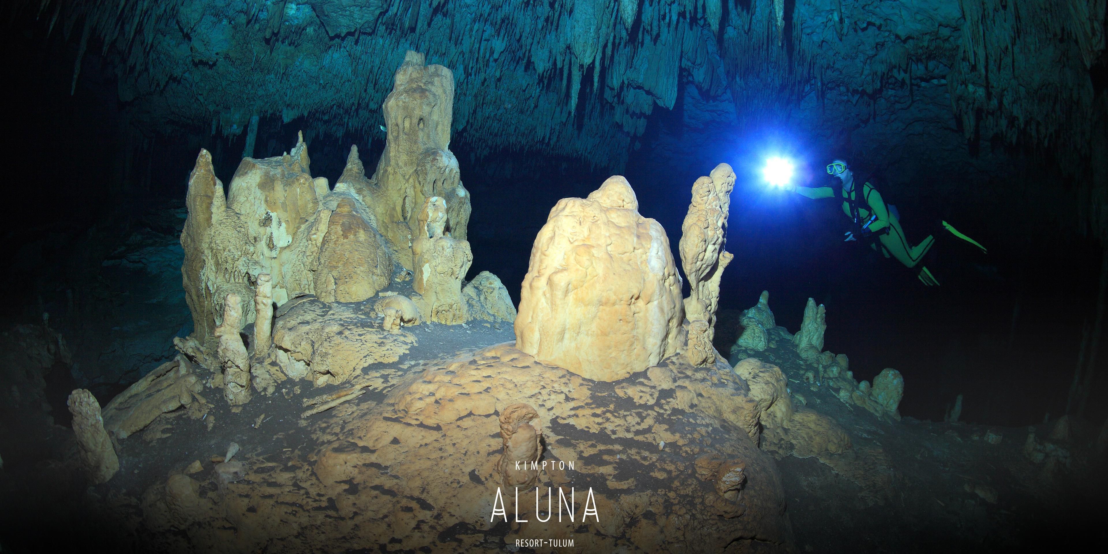 Looking for activities in Tulum? Experience the thrill of cave diving in underground rivers. Explore crystal-clear cenotes and stunning natural formations beneath the surface. This unforgettable adventure offers a unique way to connect with the magic and nature of the Riviera Maya.