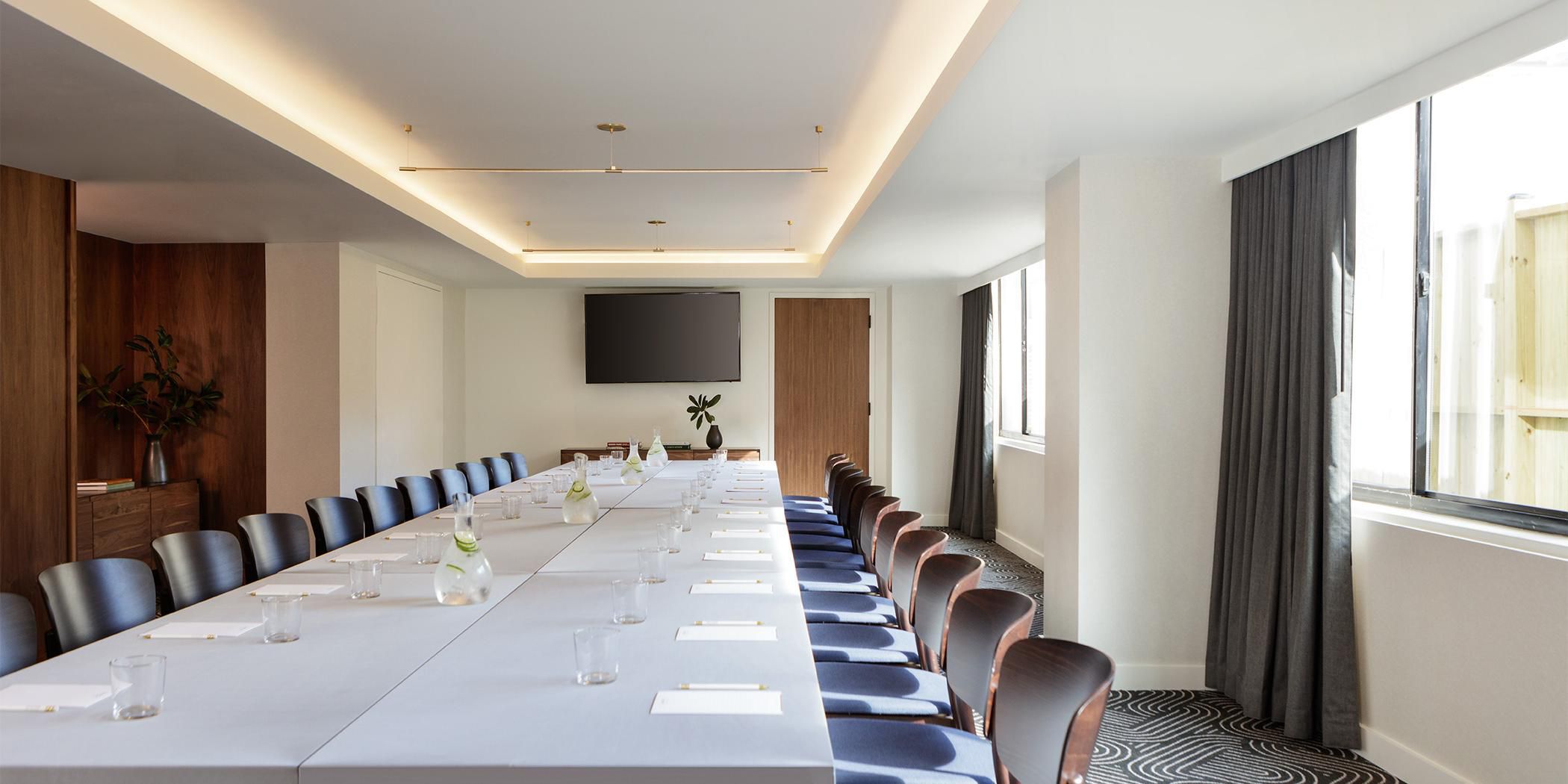 Our 3,800 square feet of meeting space includes the open-air Lady Bird rooftop bar, with floor-to-ceiling glass walls, plus intimate indoor spaces with lots of natural light. Whether you’re planning a working dinner, a meeting, or a wedding under the stars, our event venues are here to serve.