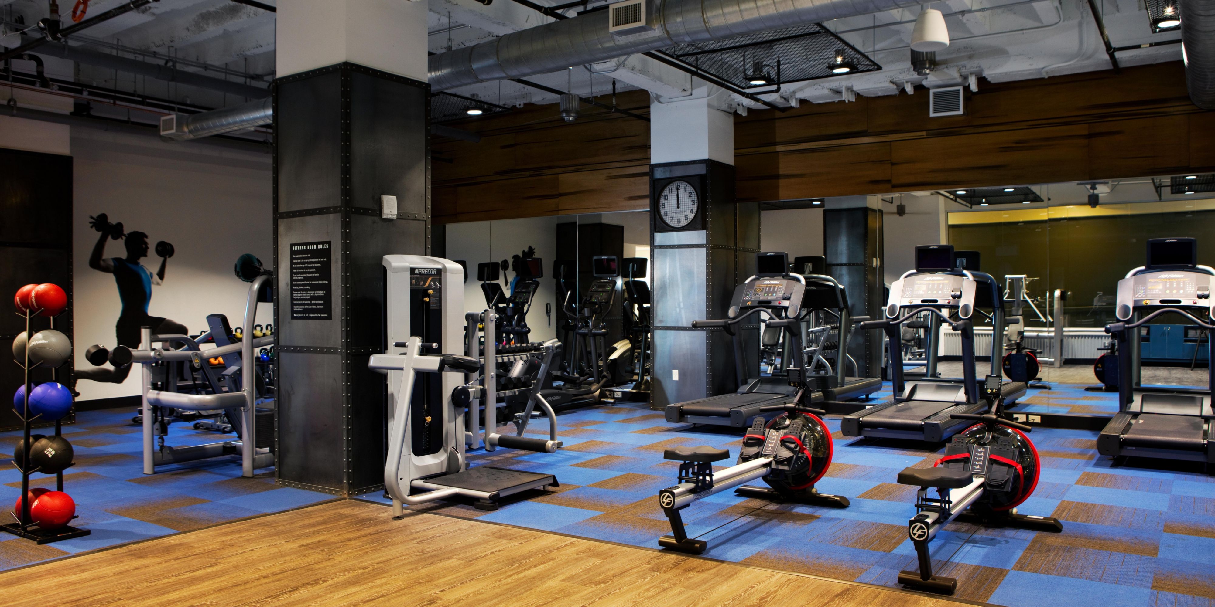 Kimpton Cardinal Hotel will pleasantly surprise you with 1,867 square feet of leading-edge equipment, weights, yoga mats, balance balls and more. we happen to boast the largest fitness center in Kimpton’s entire collection of 60-plus hotels around the country.