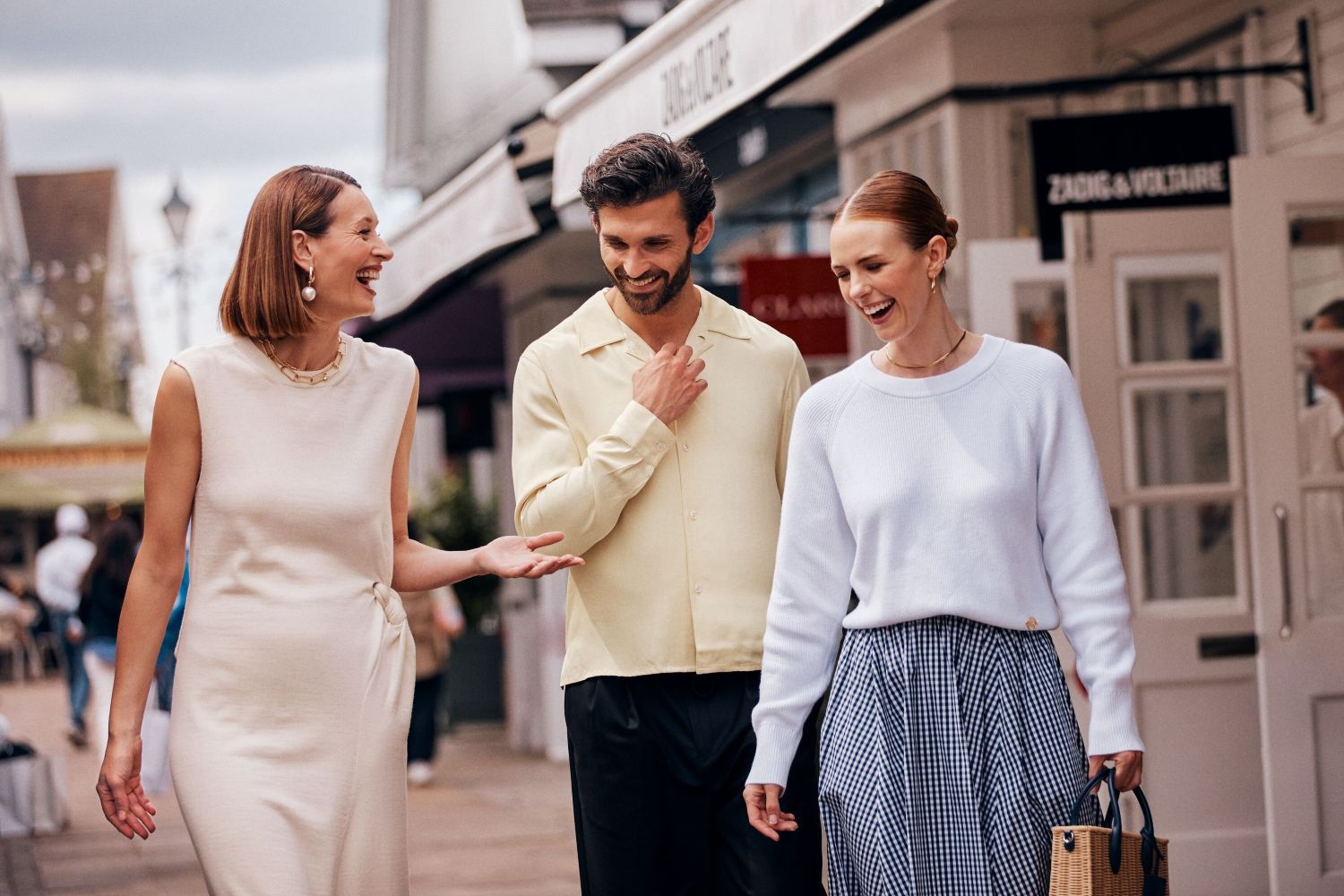group of friends shopping at bicester village