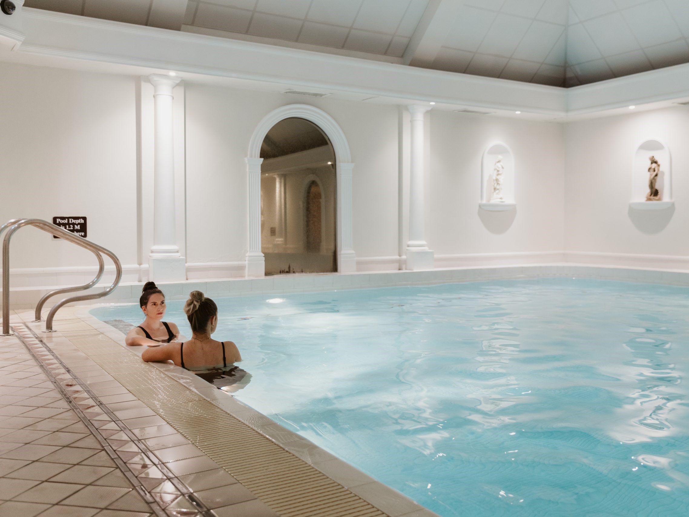 Guests enjoying the pool