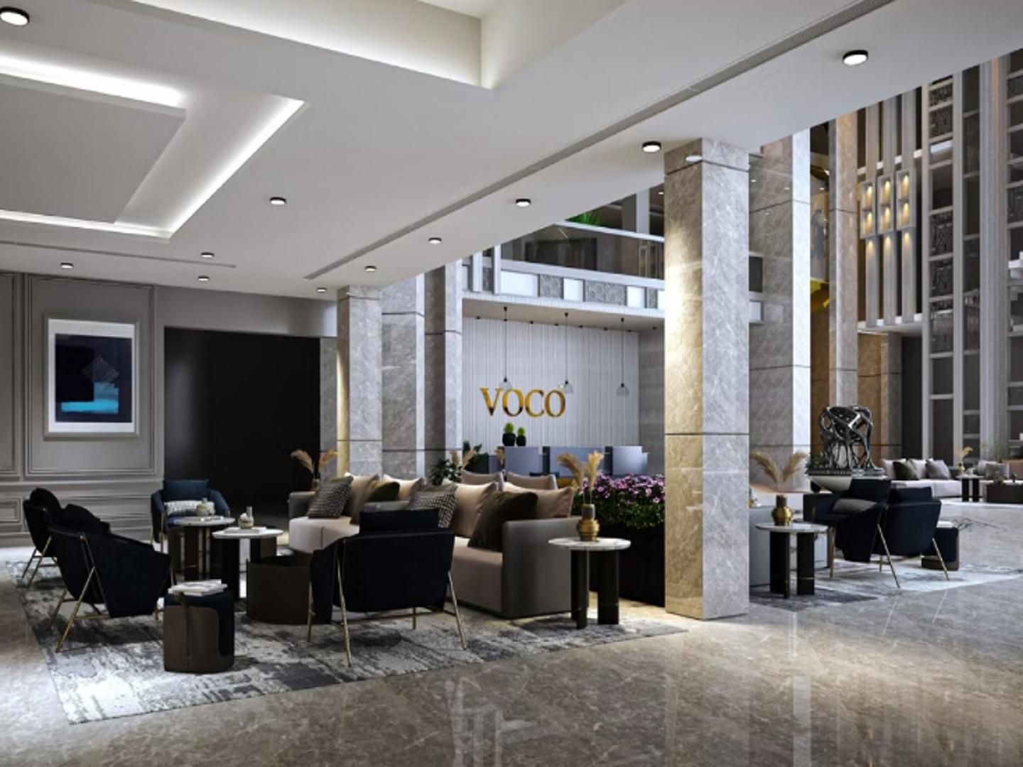 The lobby at voco Amritsar.