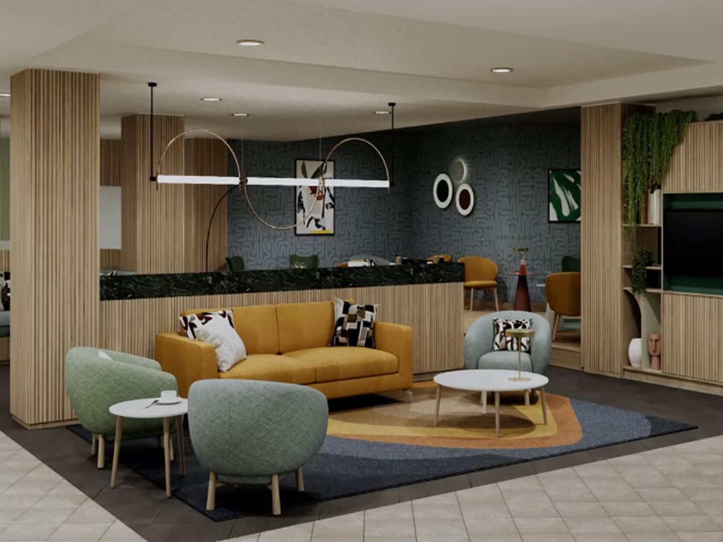 The lounge at voco Parma & Congressi.