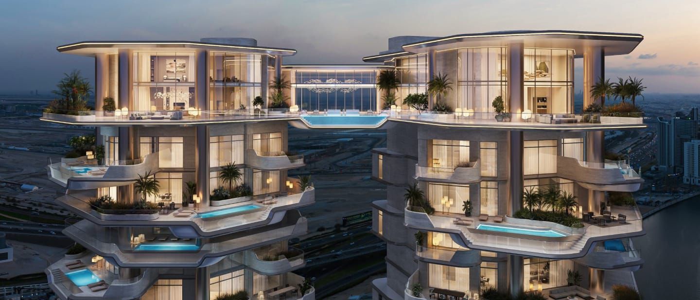 Luxury residences with dramatic floor to ceiling windows