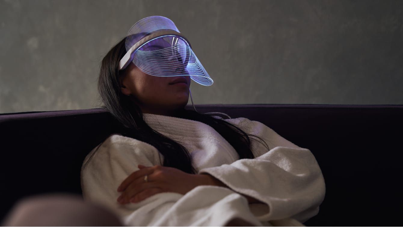 A guest enjoying state-of-the-art facial rejuvenation.