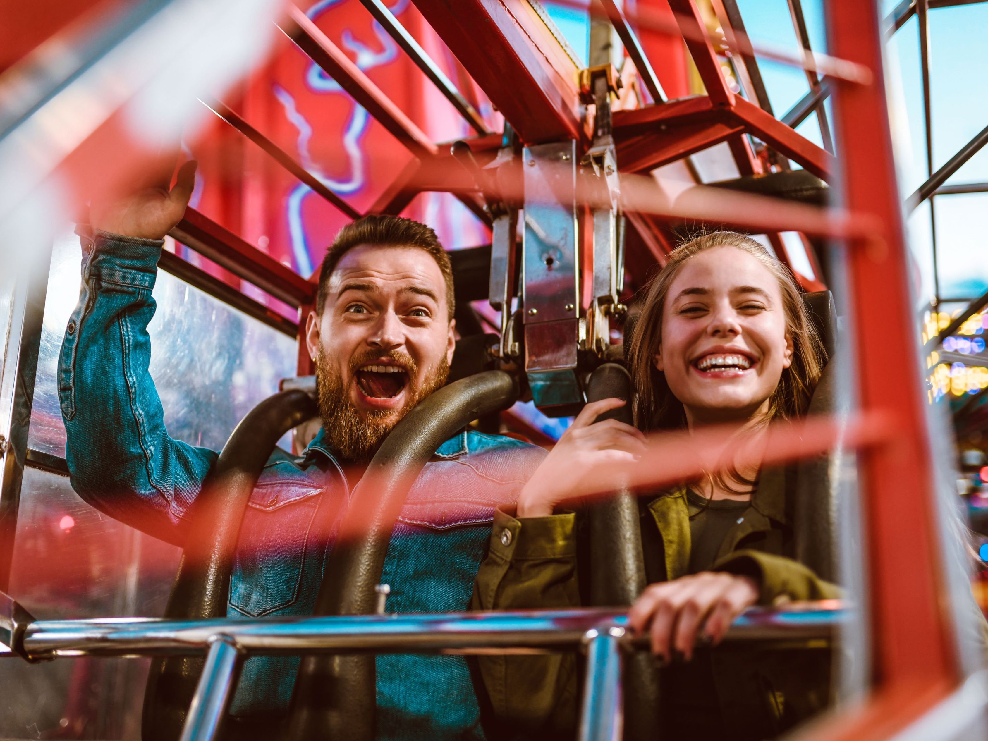 Family fun on a roller coaster