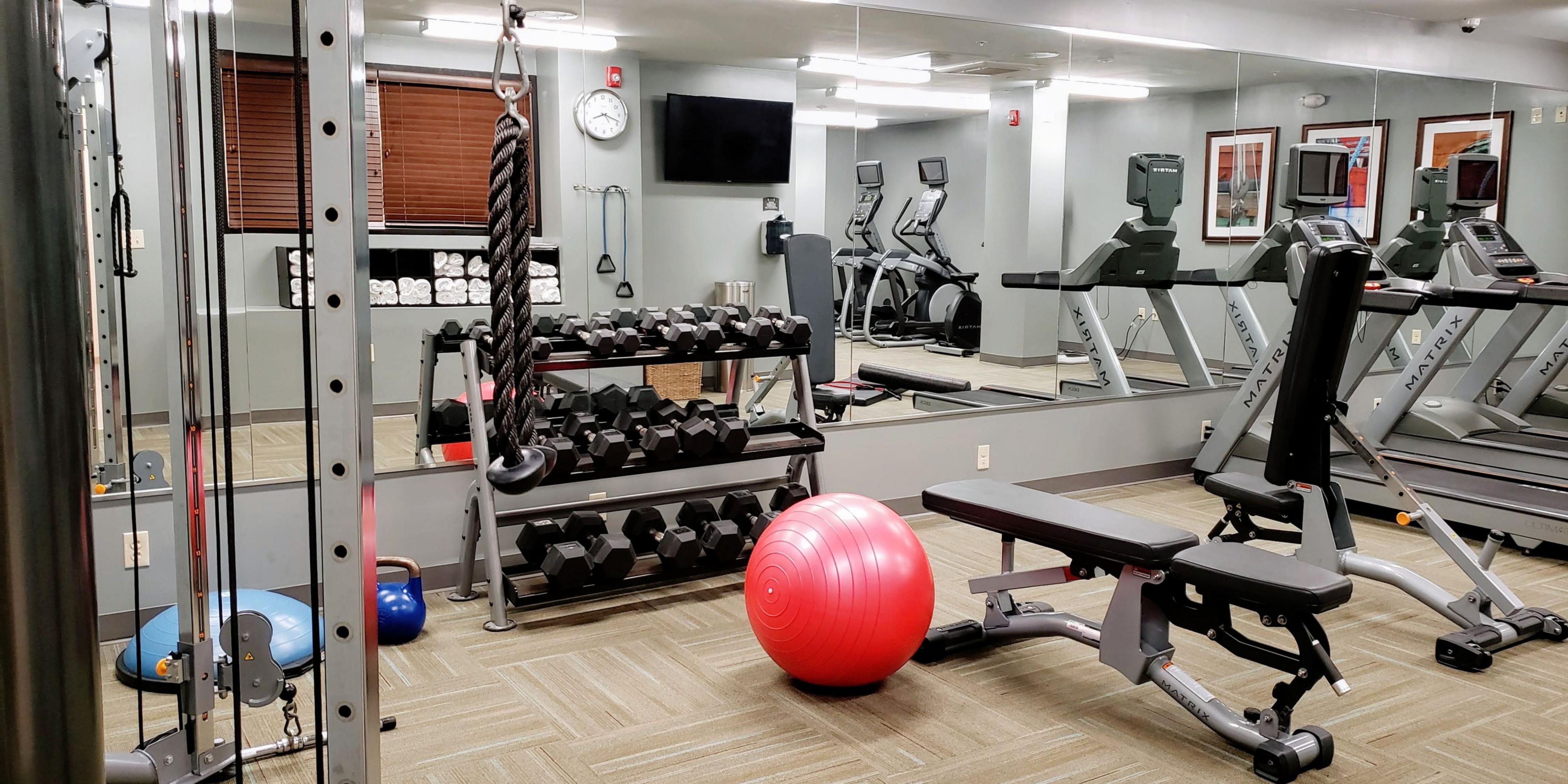 Weights and yoga ball