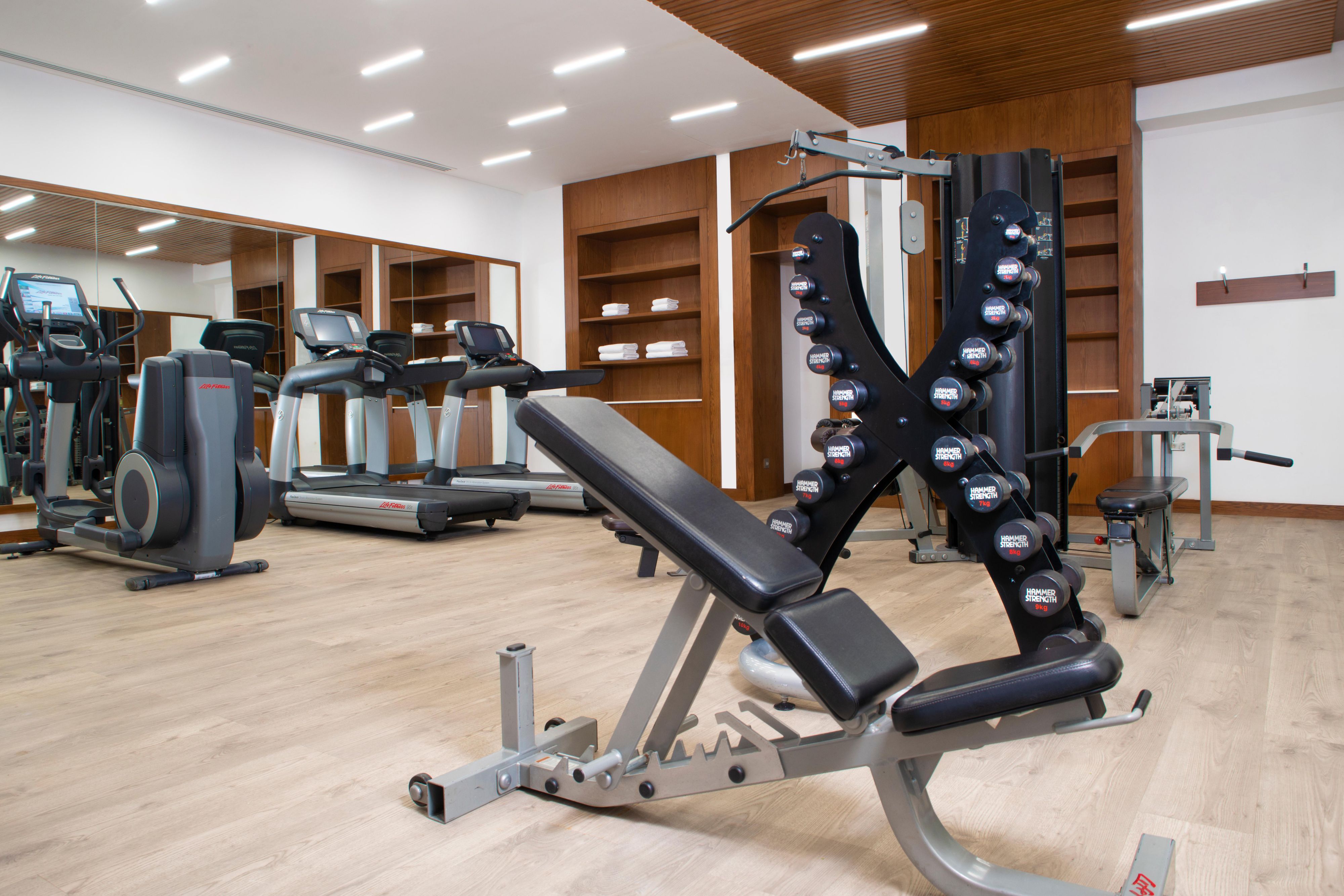 Being away from home doesn’t have to mean missing out on your exercise.
We have a large Fitness Room with everything you need for a full work out or a nice cool down. 
Please register at reception for access.
