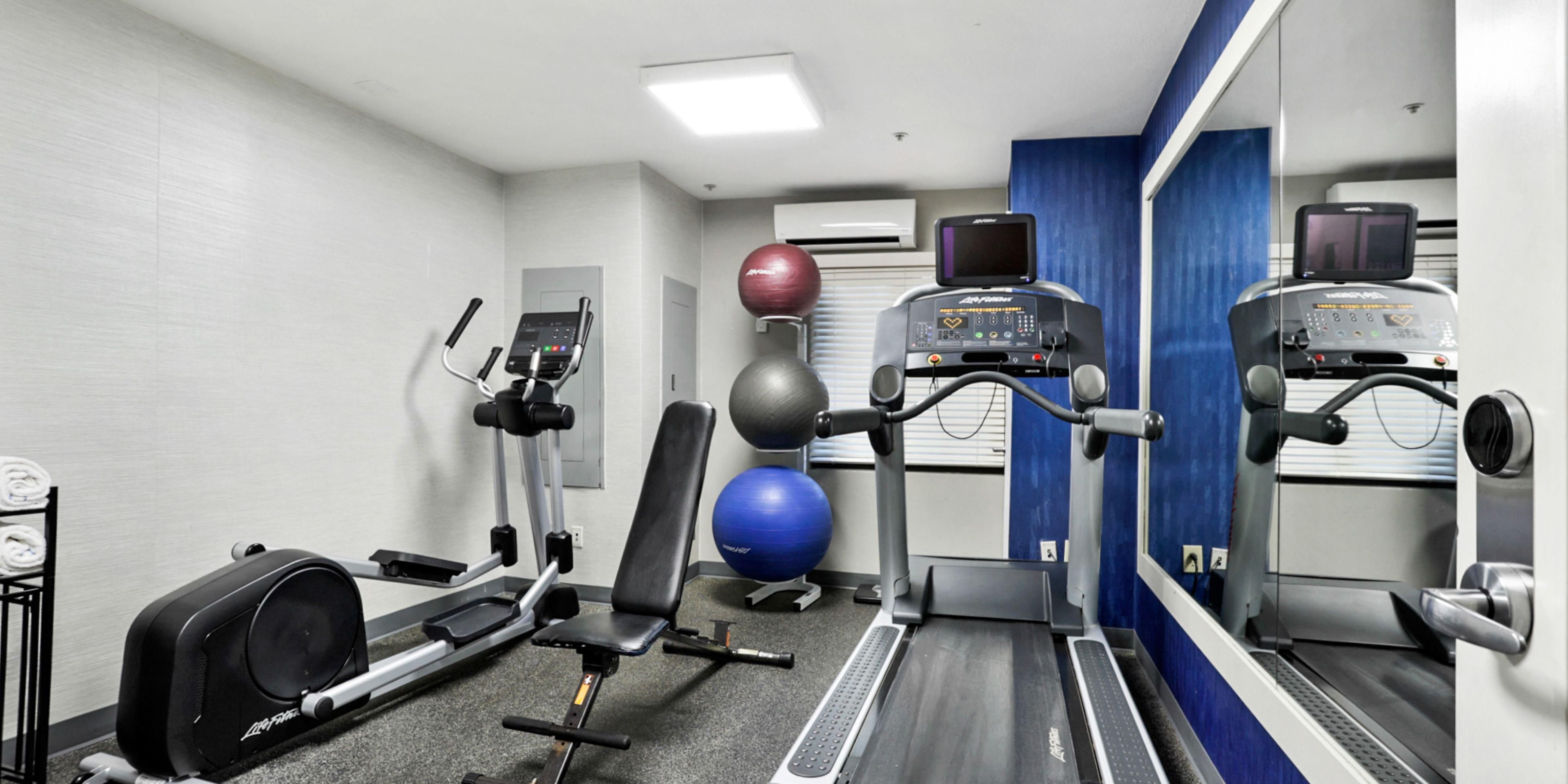 Work up a sweat in our fitness center.