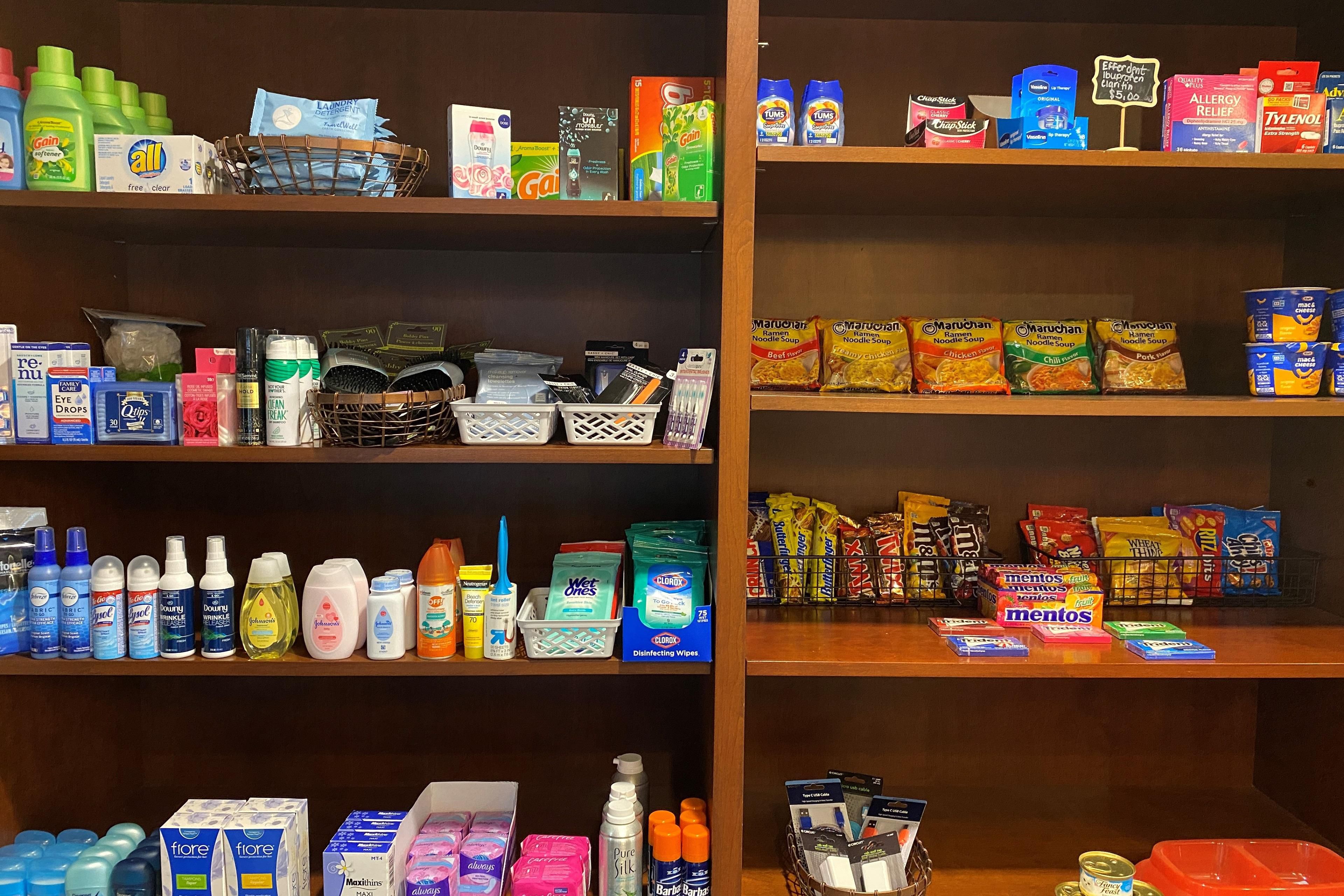 Hungry for a snack? We have a large variety of items to choose from in our 24 hour on site market.