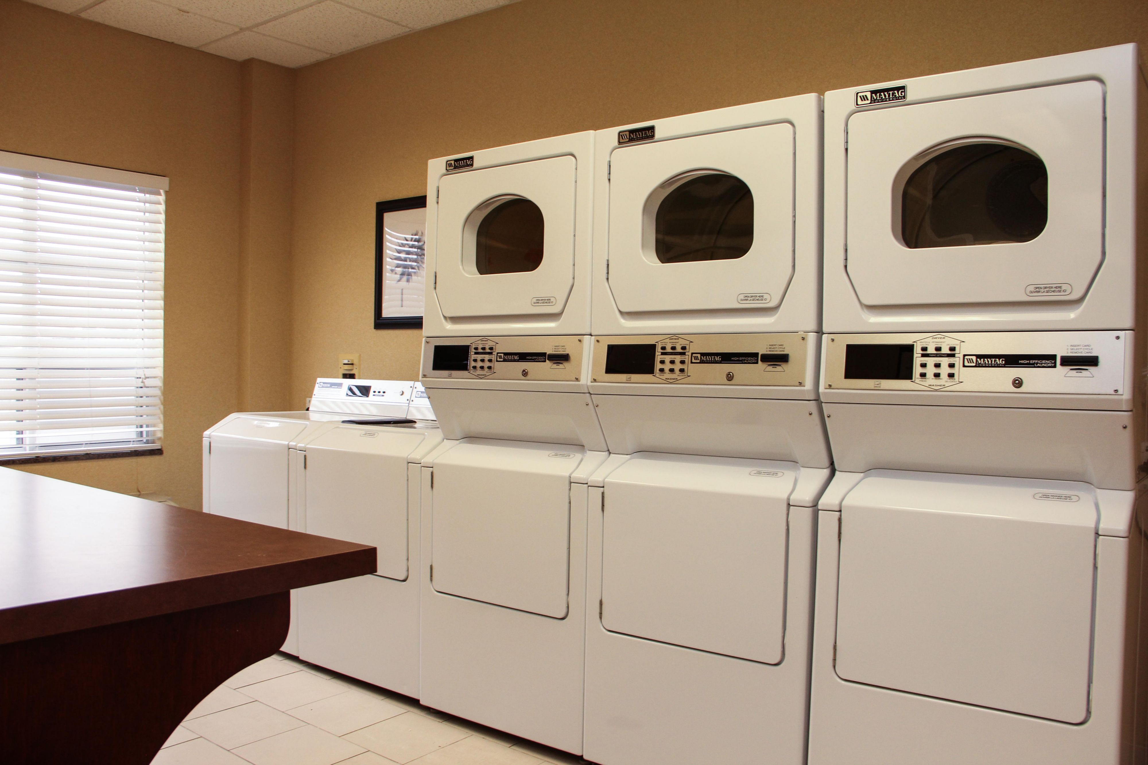 Enjoy Free Guest Laundry facilities on site during your stay. All you need to bring is your detergent and fabric softener. 