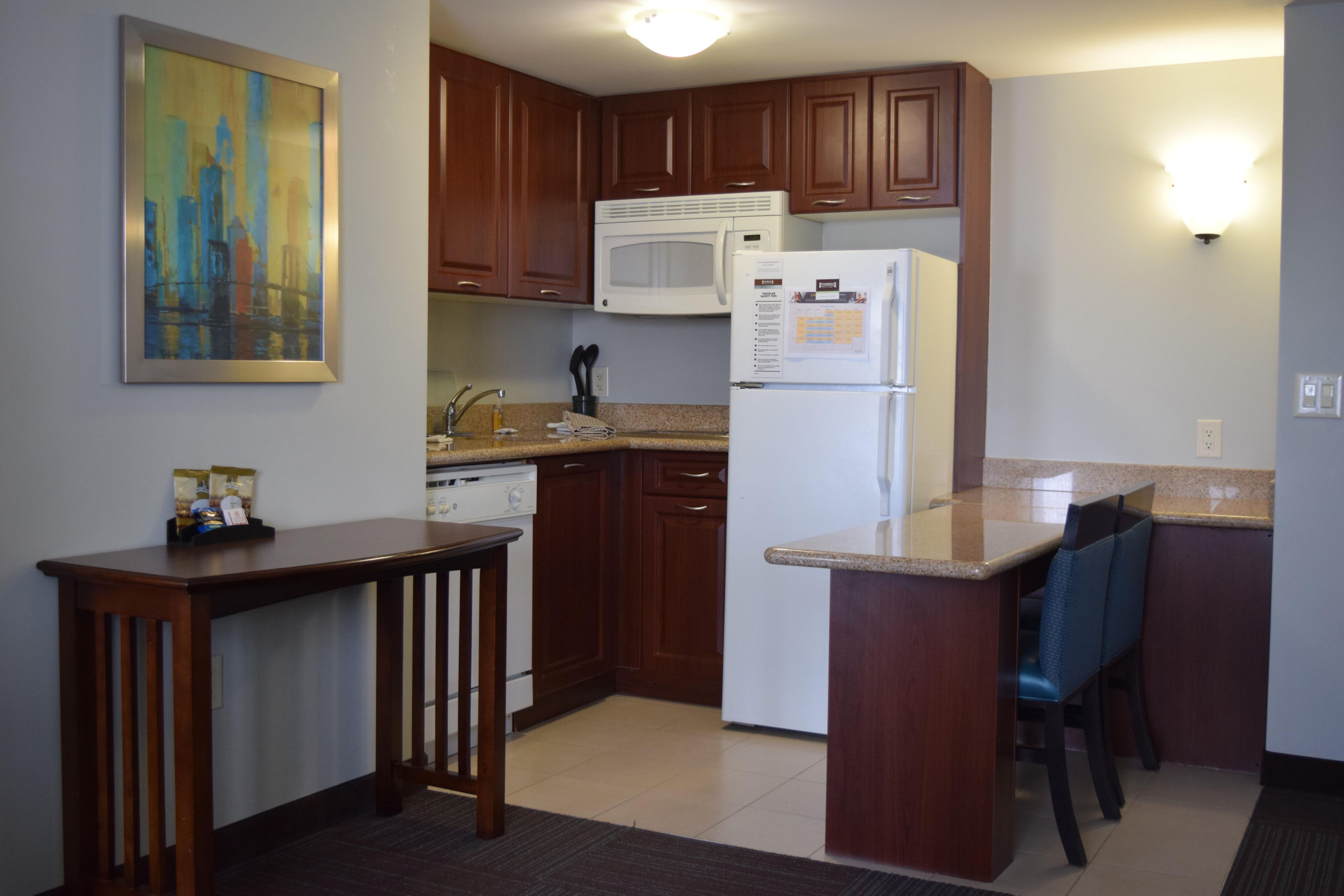 Enjoy the ability to bring those family recipes on the road. If your following that workout meal plan keep the flexibility of cooking your own meals with this Fully Equipped Kitchen. 