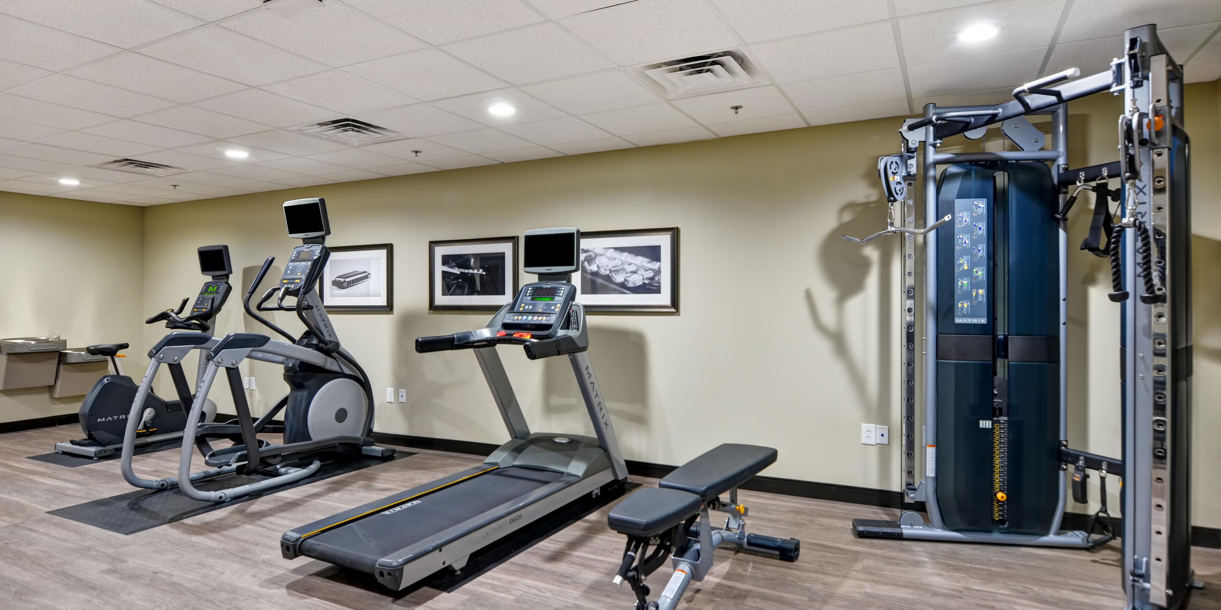 Continue your workout regimen in our 24 hour Fitness Center.