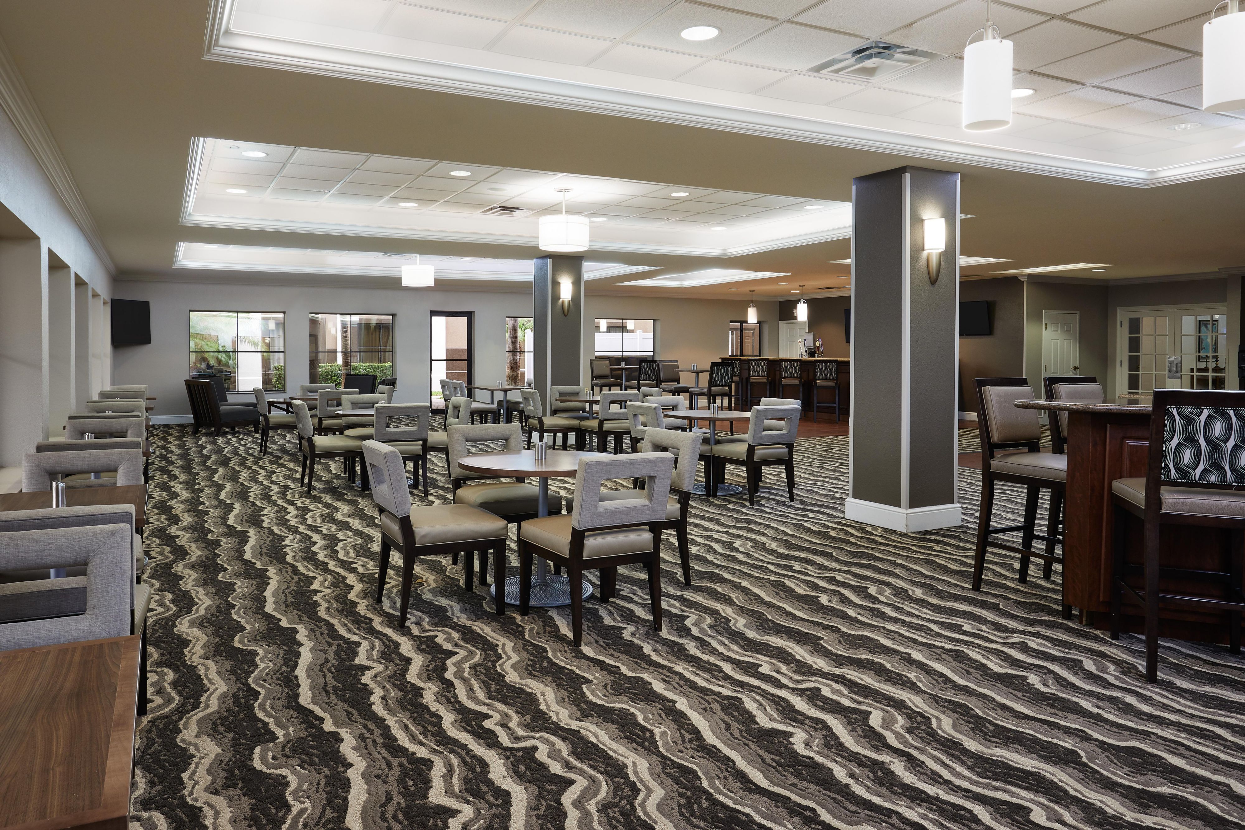 Relax, it’s on us. Start each day at our Orlando Airport hotel right with our hot breakfast and freshly prepared favorites. Unwind over complimentary light snacks and drinks Monday, Tuesday and Wednesday nights in the Great Room.