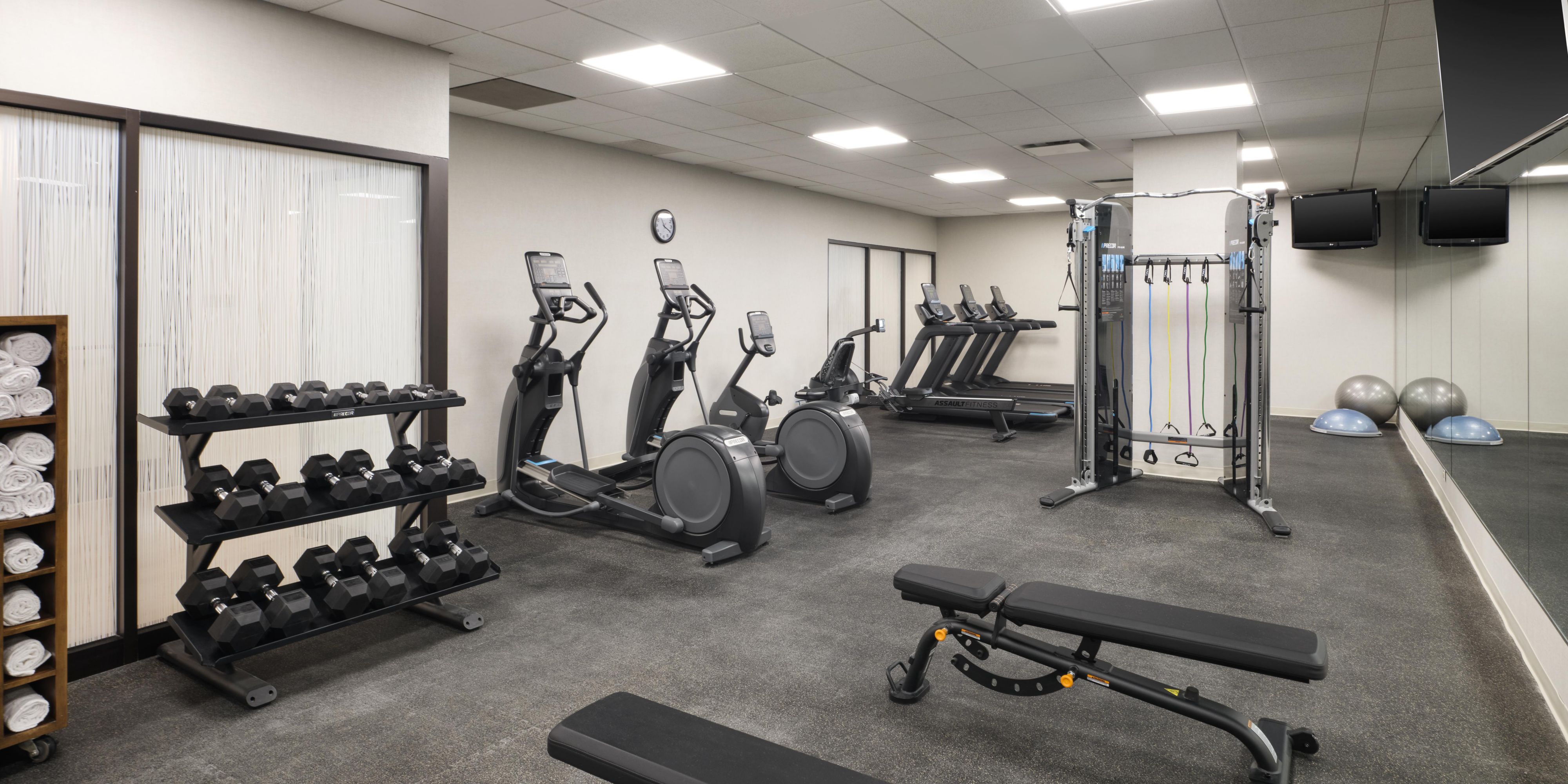 Continue your workout regimen in our 24-hour fitness center.