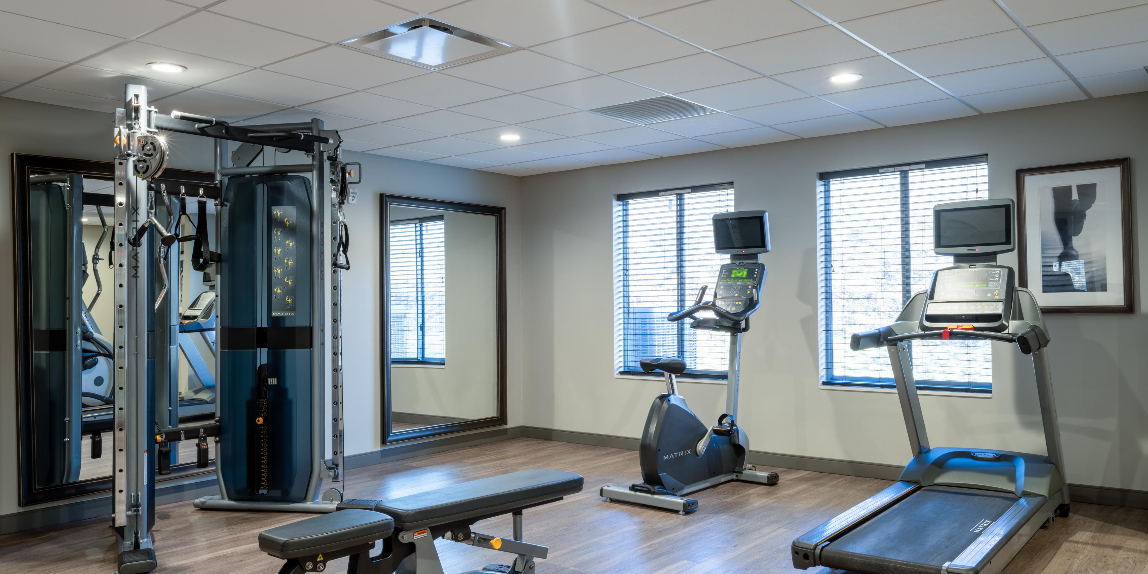 Keep that exercise routine going in our Fitness Center