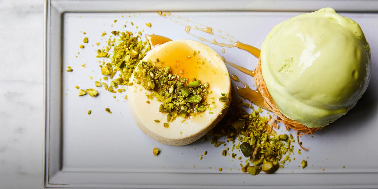 Gourmet dessert with creative flair