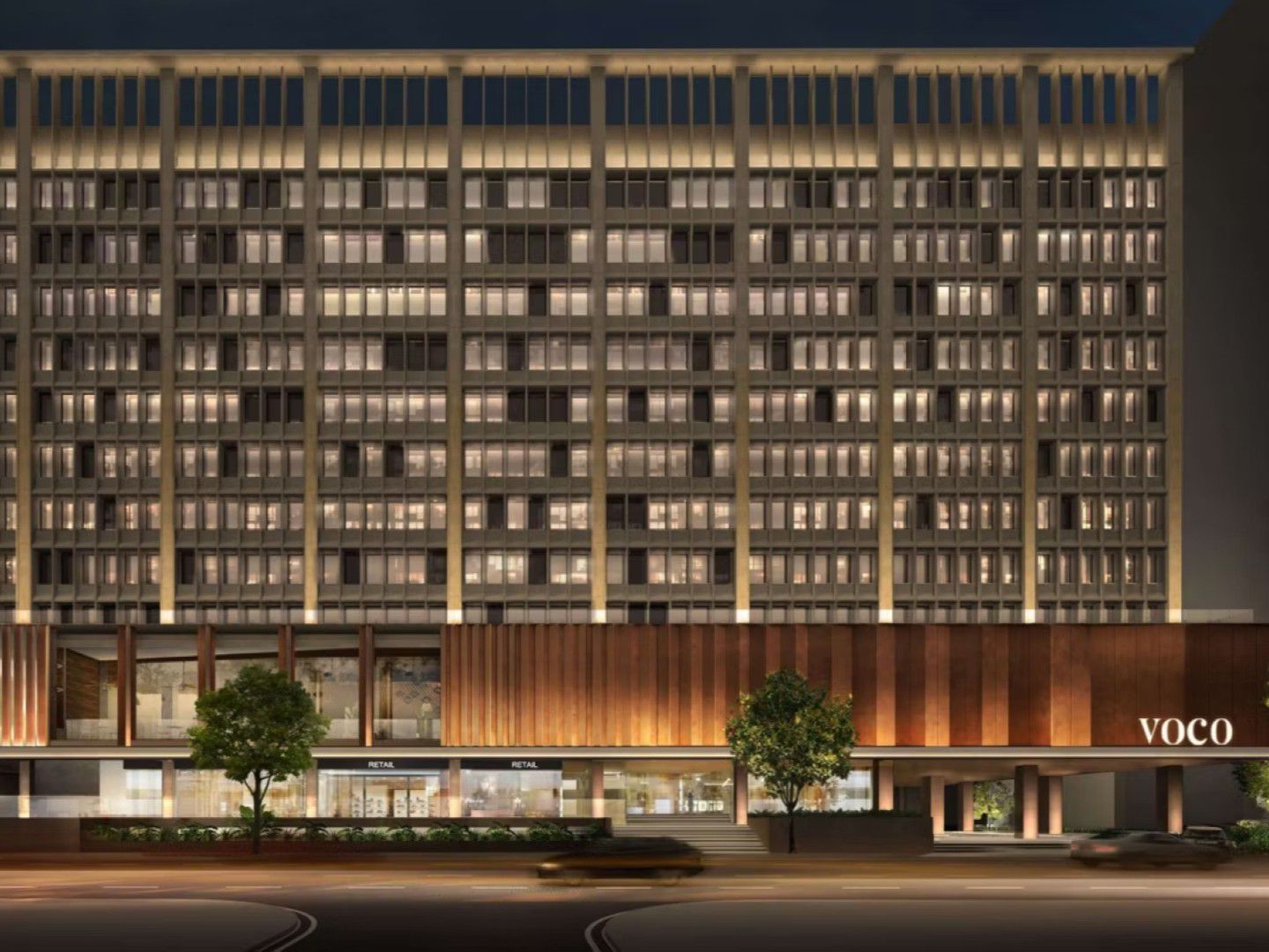An exterior image of voco Bangkok Surawong.