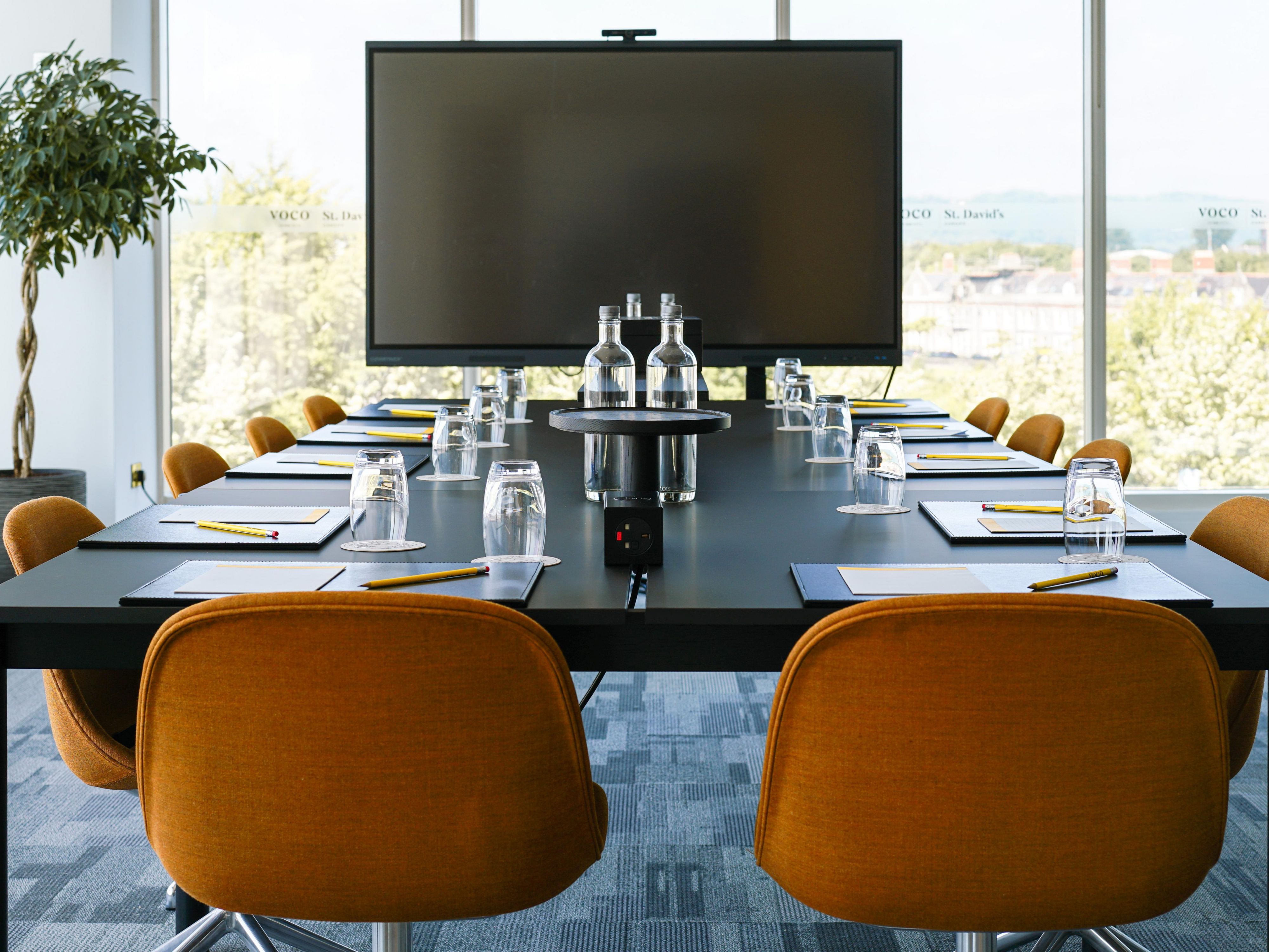 Meeting room with a view outdoors