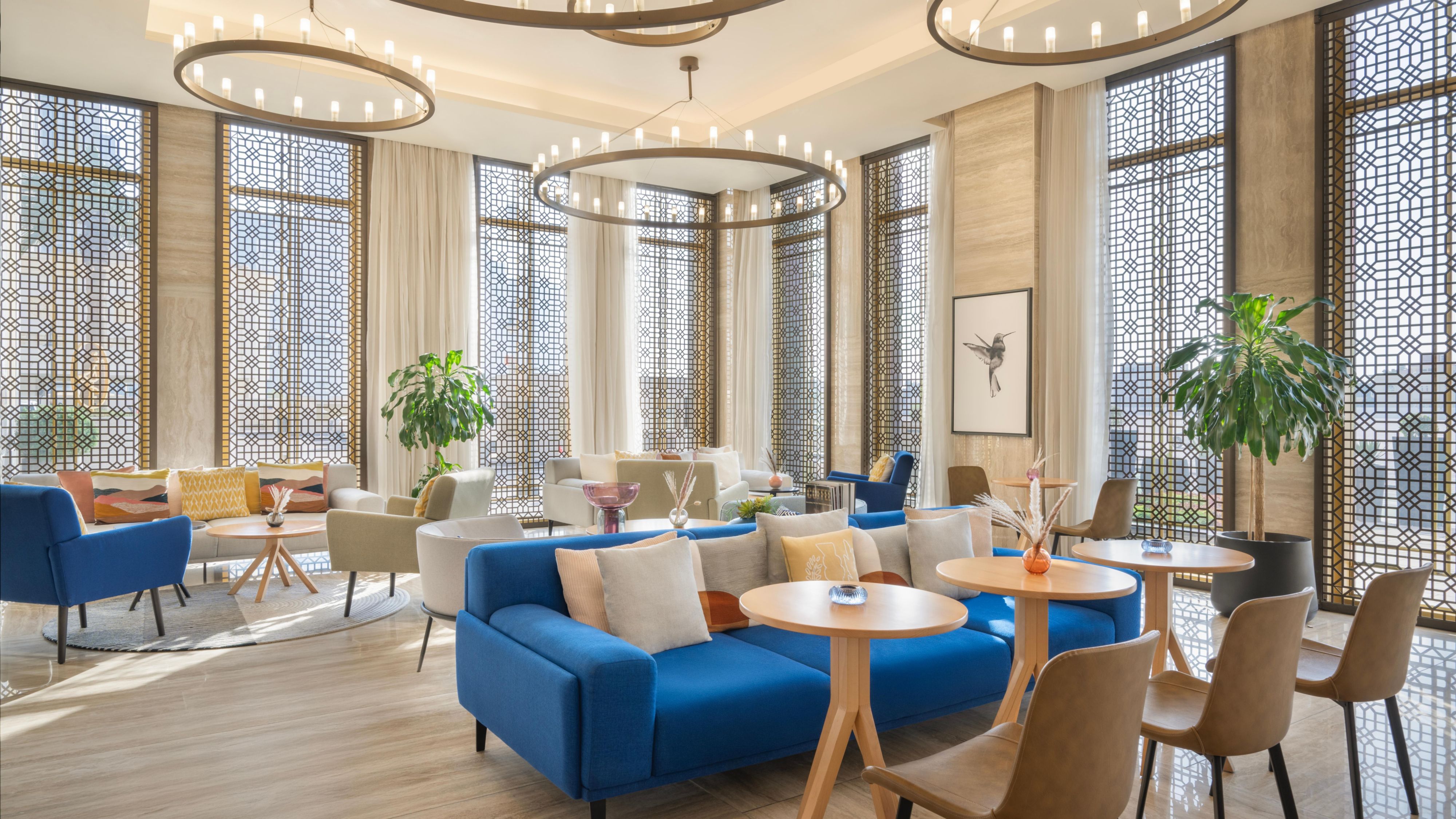 Settle into Serenitea's cosy sofas for an informal business chat