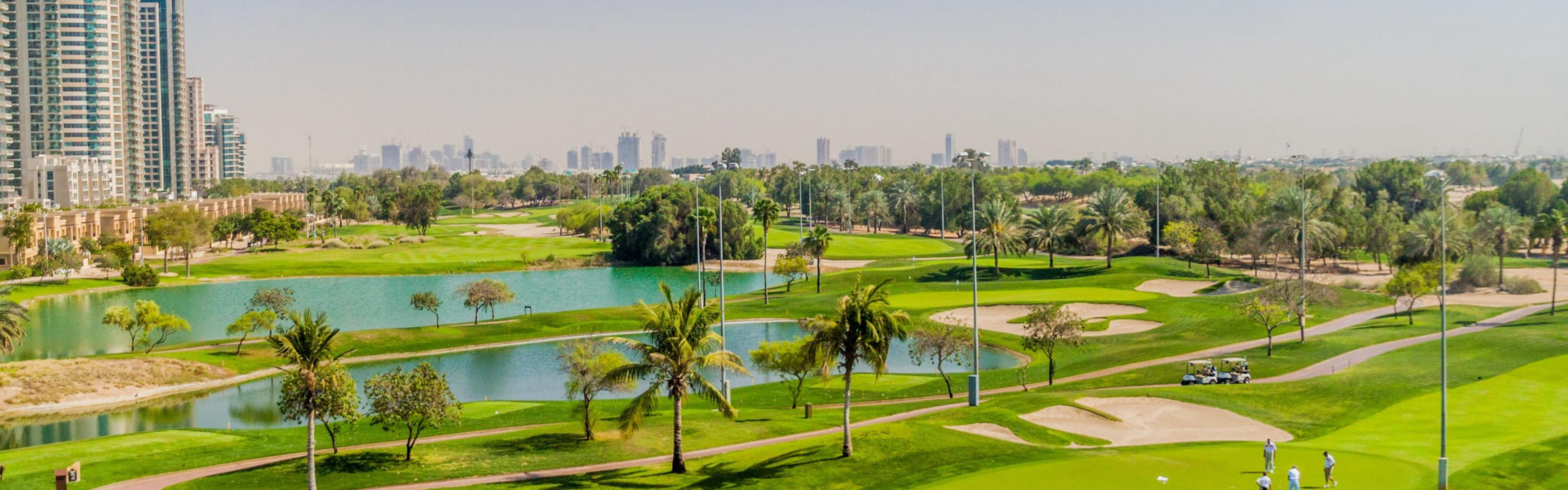 Emirates Golf Club, the first grass golf course in the Middle East