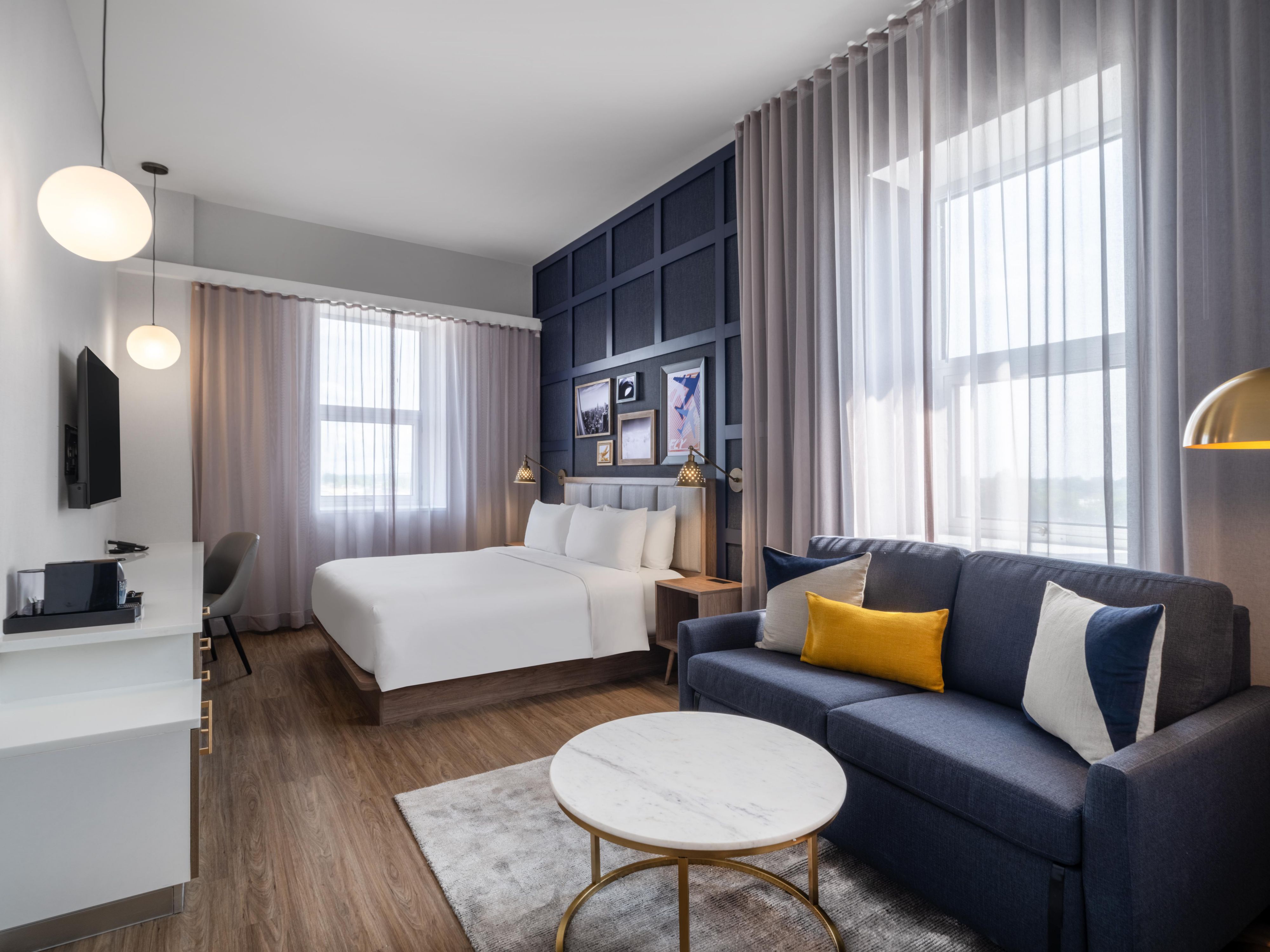 Stretch out in our spacious suites with a sofa bed. 