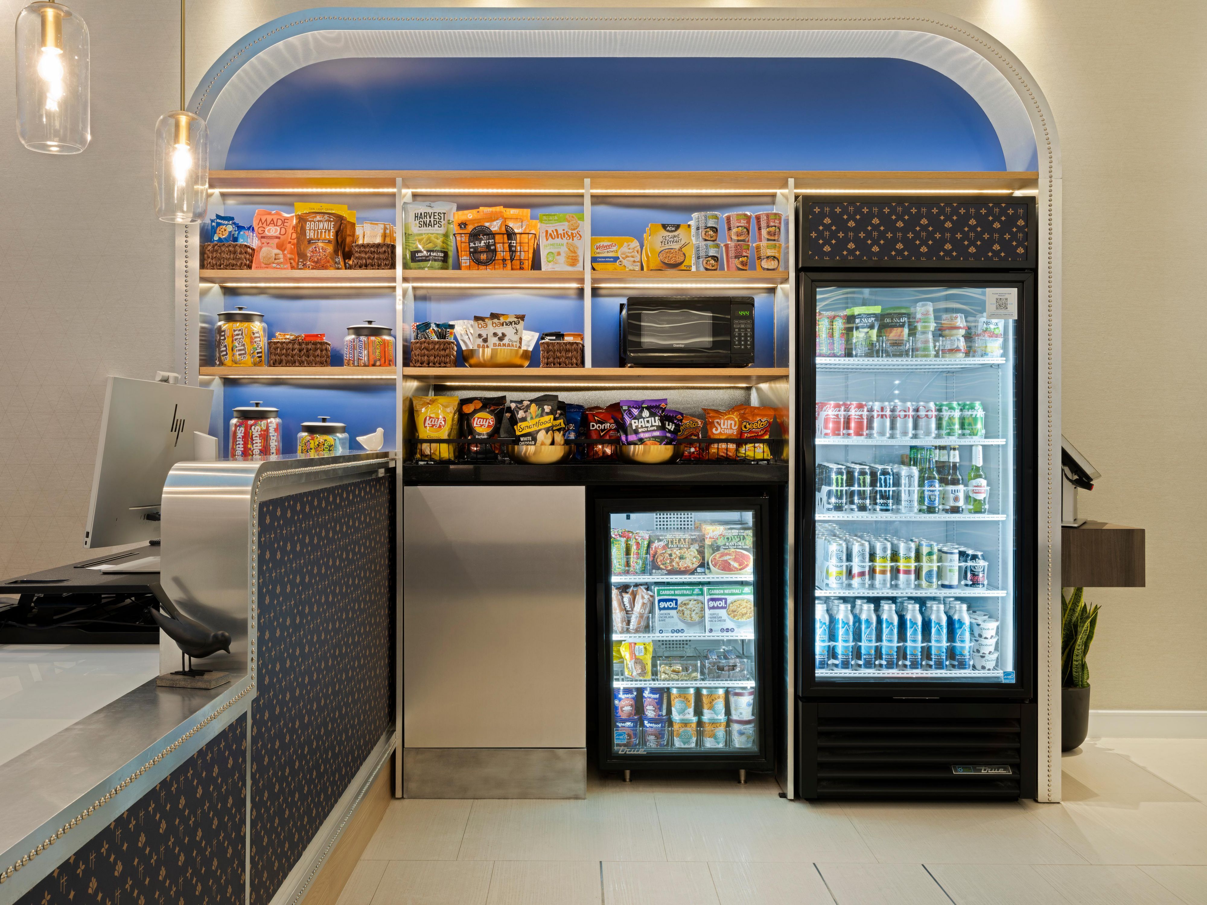 Curb those late night cravings with snacks from our marketplace. 