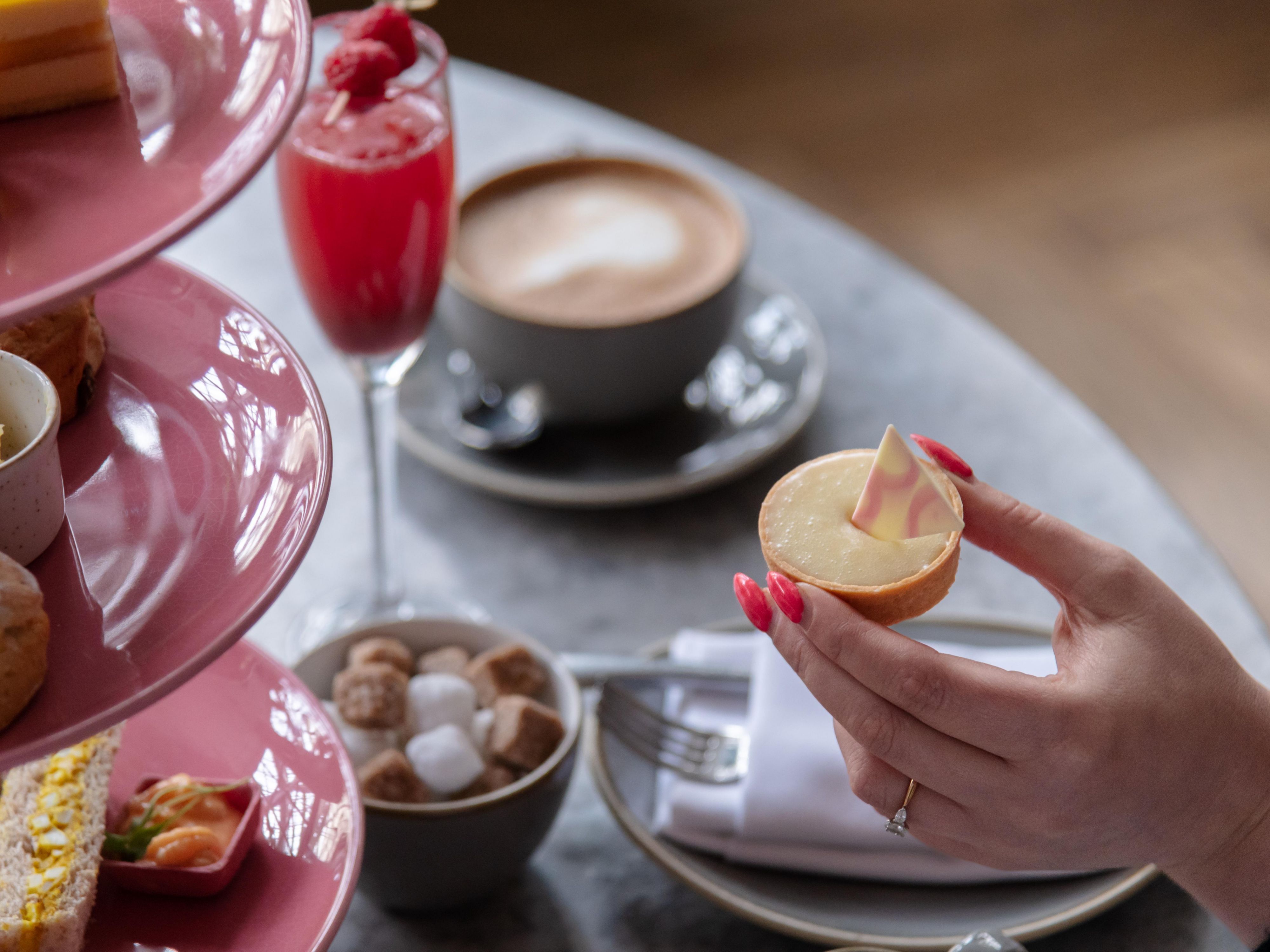 Afternoon tea at Champagne Central is a grand affair, offering a scrumptious selection of delicate sandwiches, freshly baked scones, and decadent pastries, all best served with a glass of Champagne. Set in our stunning Champagne Central bar, it's the perfect treat for any occasion.