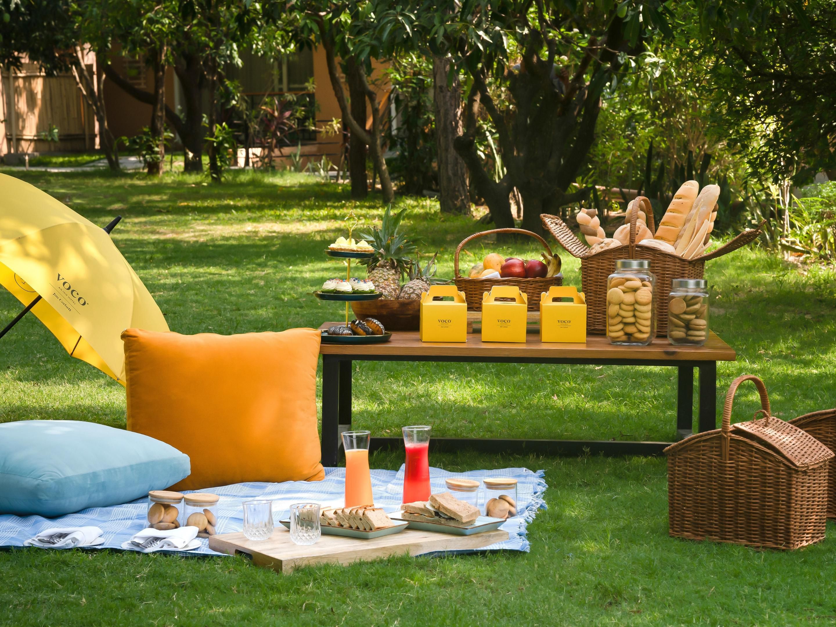 Escape into nature with a thoughtfully  designed picnic experience in a secluded, scenic spot. Relax on plush seating as you indulge in a handpicked selection of sandwiches, artisanal cheeses, seasonal fruits, and refreshing beverages.