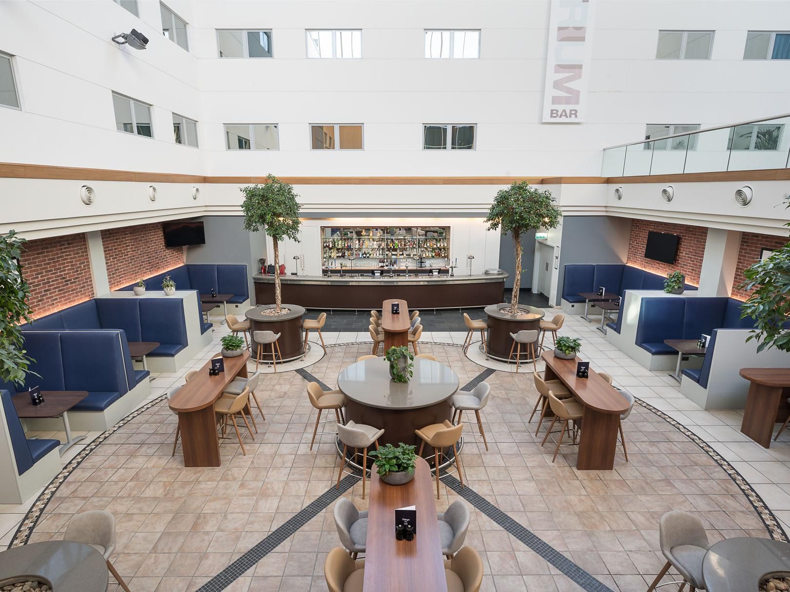 Our restaurant open daily from 7.00 to 10.30 for a delicious items from our menu.

The Atrium Bar is open all day serving Tea & Coffee, All Day Dining Menu for small informal meeting or drinks.