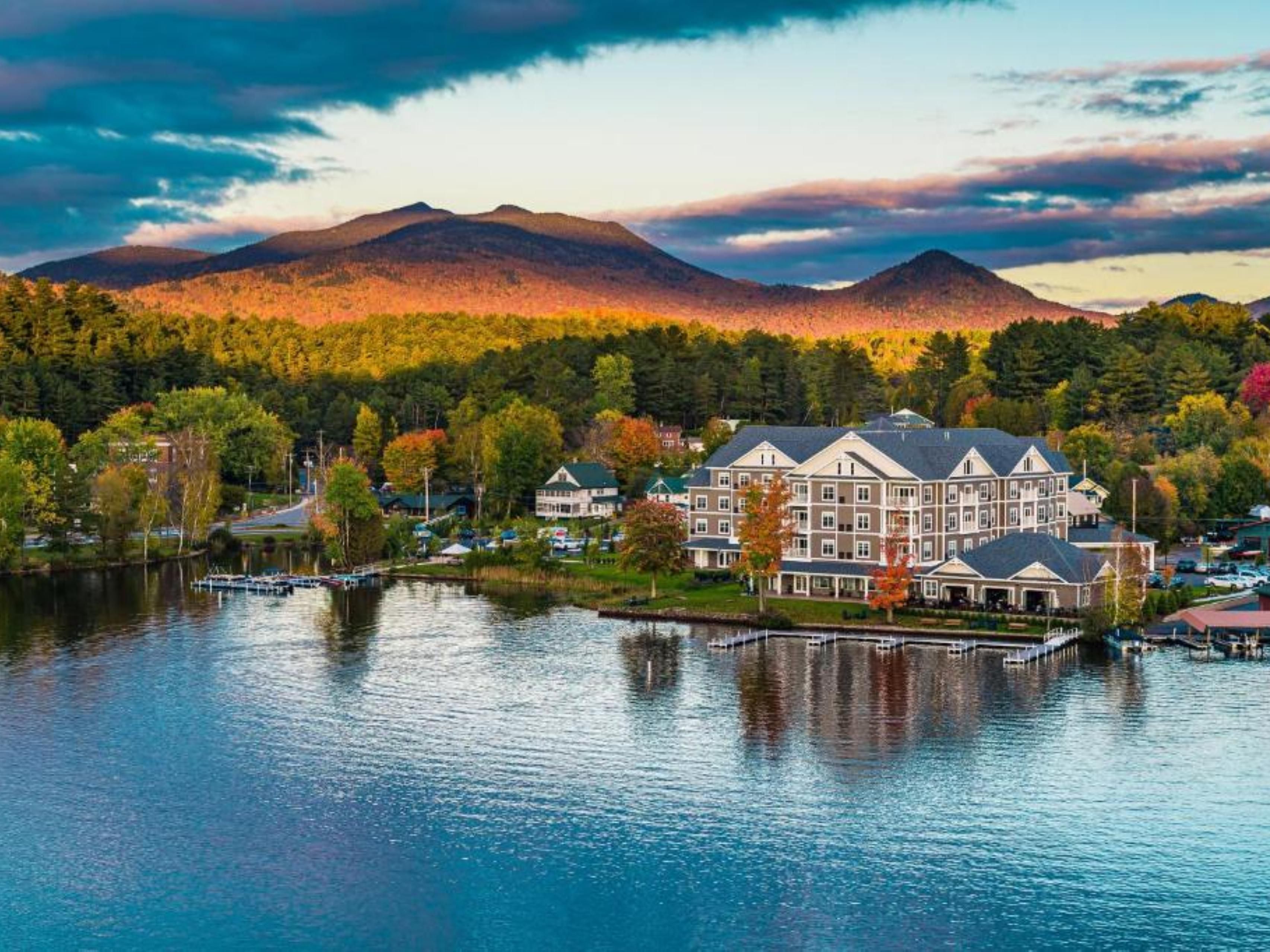 Nestled on the shores of Lake Flower off I-87, a short drive from Adirondack Regional Airport, our waterfront hotel offers a picturesque setting. Enjoy stunning lake views, water access, and the beauty of the Adirondacks. Whether exploring the nearby trails or relaxing by the water, we provide the perfect backdrop for your getaway.