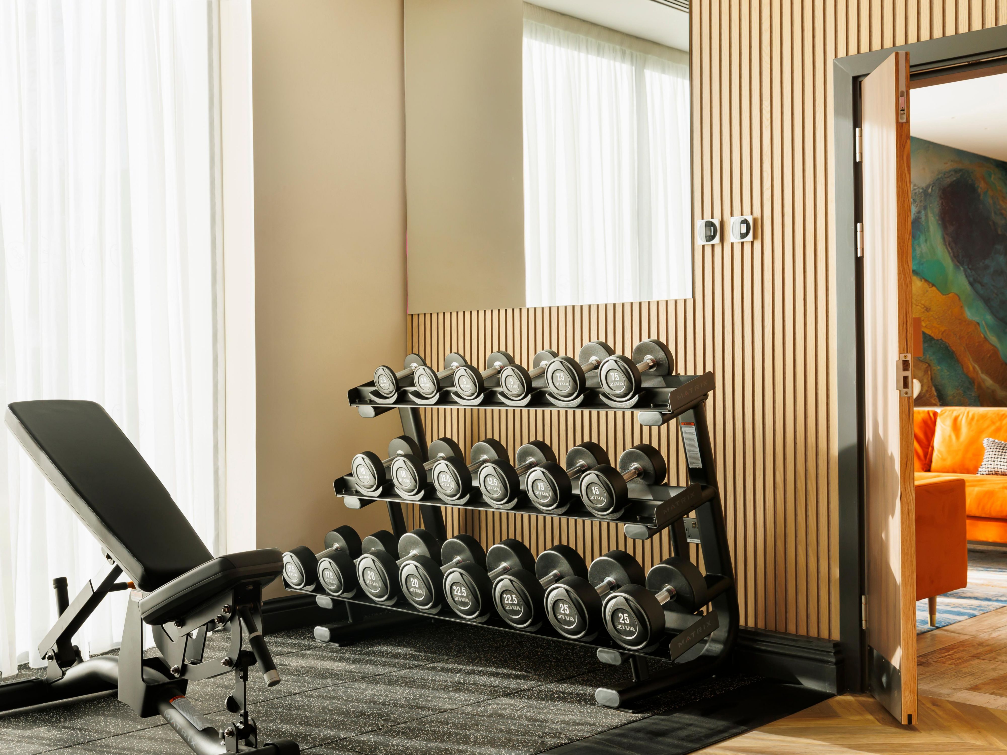 Our compact, well-equipped fitness centre is open 24 hours, perfect for a quick workout or a full training session. With modern machines and free weights, it’s designed to help you stay active, refreshed, and balanced throughout your stay.