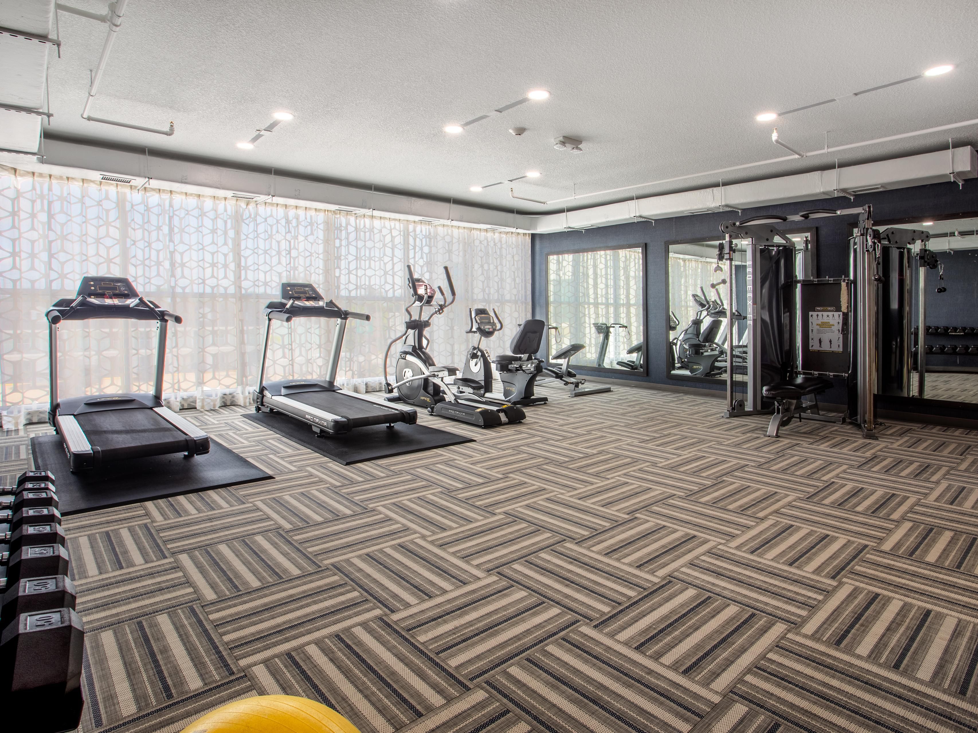 Stay energized and fit at our new lifestyle hotel designed for wellness and calm. Start your day with a workout at our state-of-the-art Fitness Center with a wall of windows overlooking A1A and a multi-workout station. Our gym offers training and cardio equipment, including free weights, elliptical machines, stationary bicycles, and a treadmill.