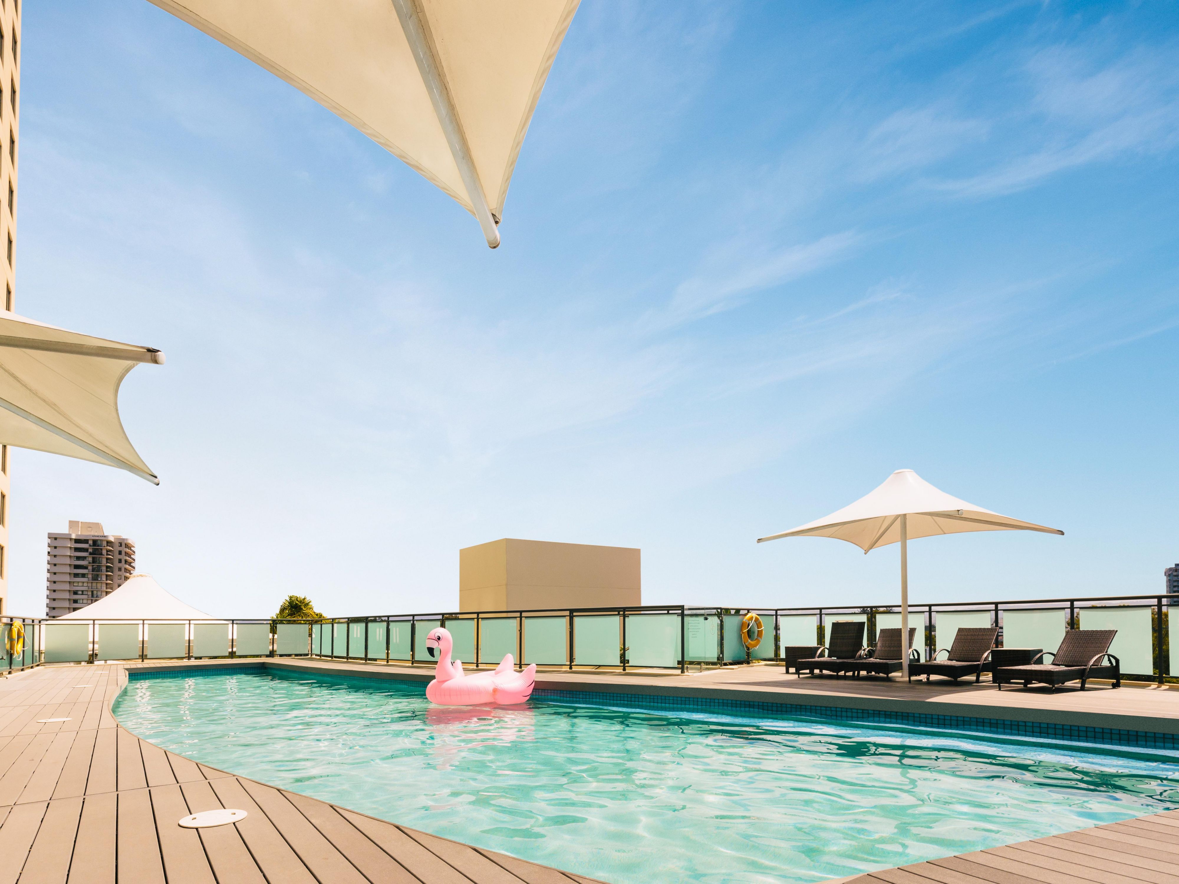 We’ve made it easy for you to follow the sun or stay out of the sun with two pools. Our pool on level 1 is the perfect spot to catch the morning sun. On our level 2 pool, you’ll be able to relax in the afternoon sun. 